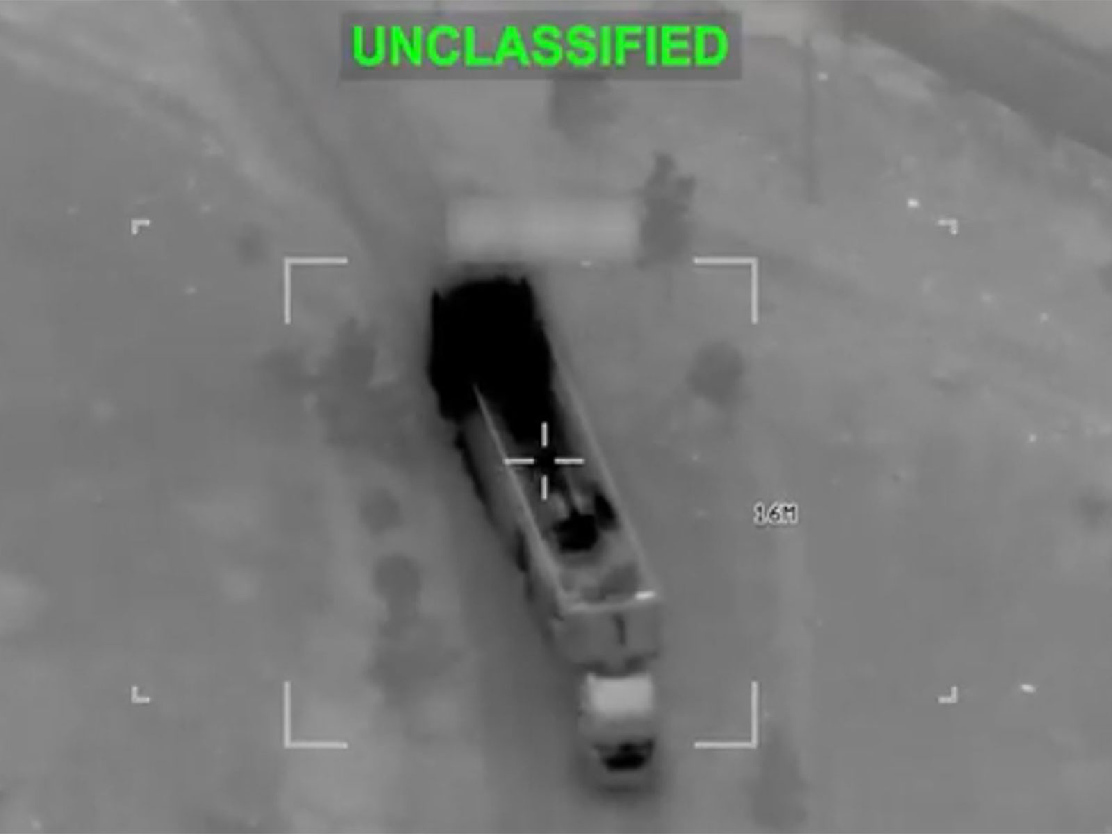 An Iranian asset prior to being bombed by the US (Photo/CENTCOM)