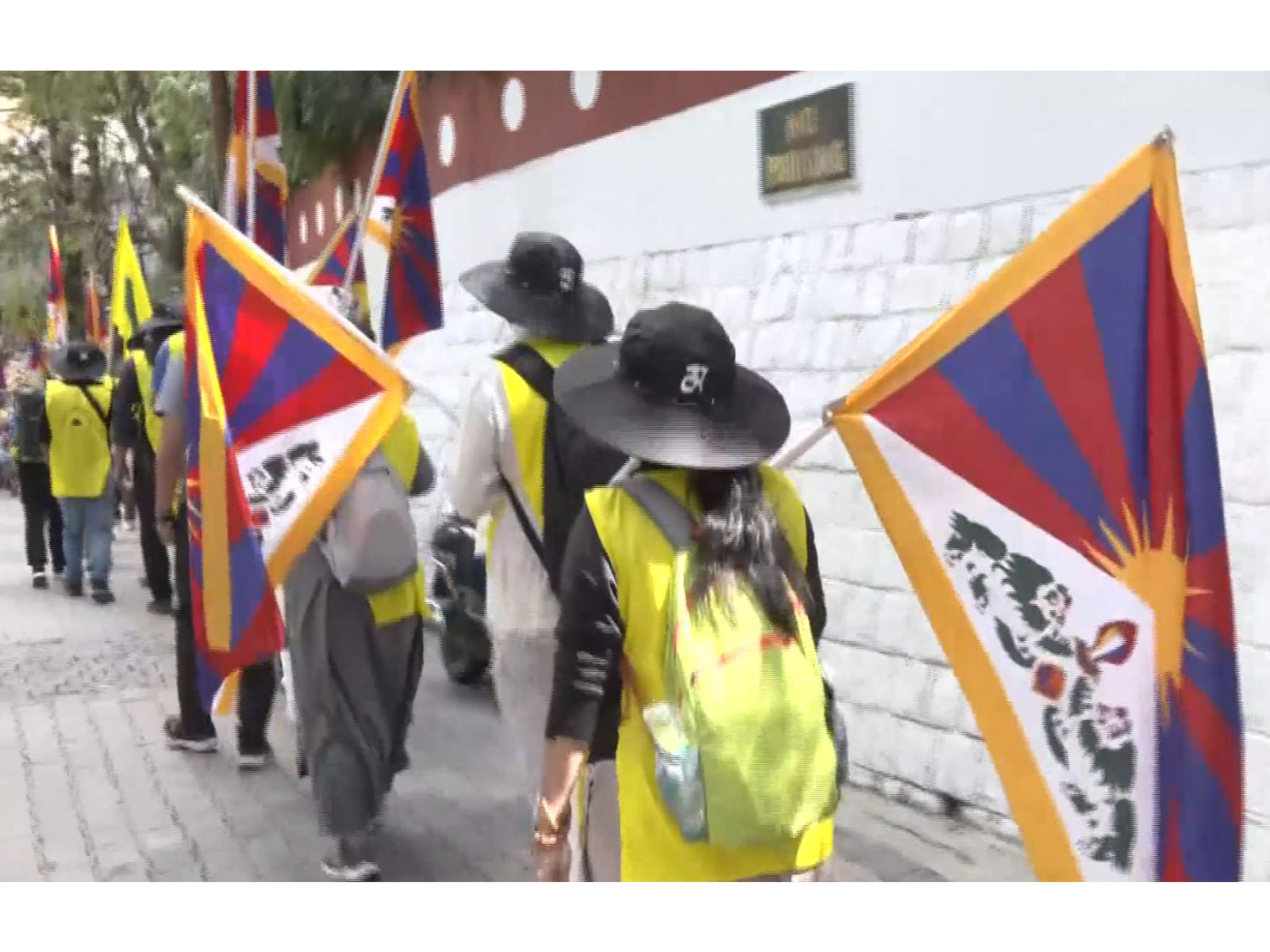 Tibetan Youth Congress holds 'Black Hat March' from Dharamshala to Delhi (Photo/ANI)