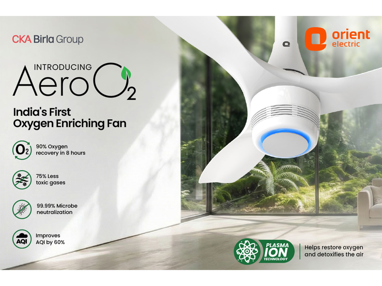 Orient Electric launches India’s first oxygen-enriching fan Aero O2
