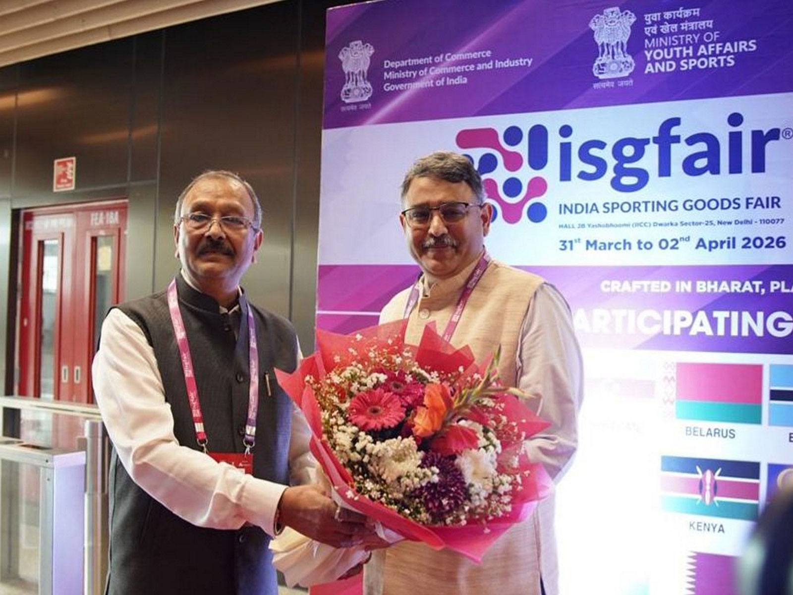 Sports Secretary Hari Ranjan Rao (R). (Photo: PIB)