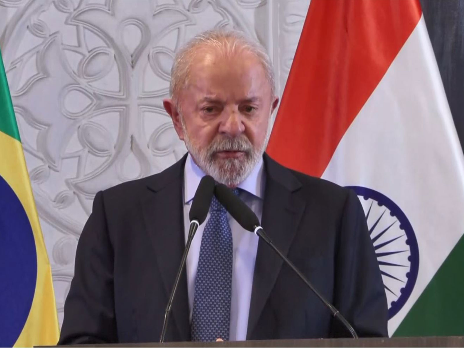 Brazilian President Luiz Inácio Lula da Silva speaks at the India-Brazil Economic Forum in New Delhi. (Photo/ANI) Brazilian President Luiz Inácio Lula da Silva speaks at the India-Brazil Economic Forum in New Delhi. (Photo/ANI)