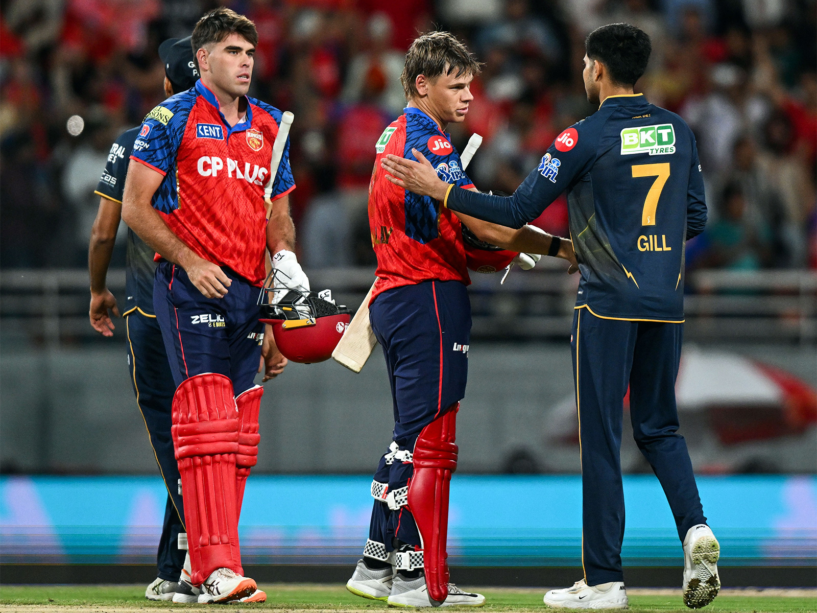 PBKS and GT players shaking hands after the IPL 2026 match (Photo: ANI)