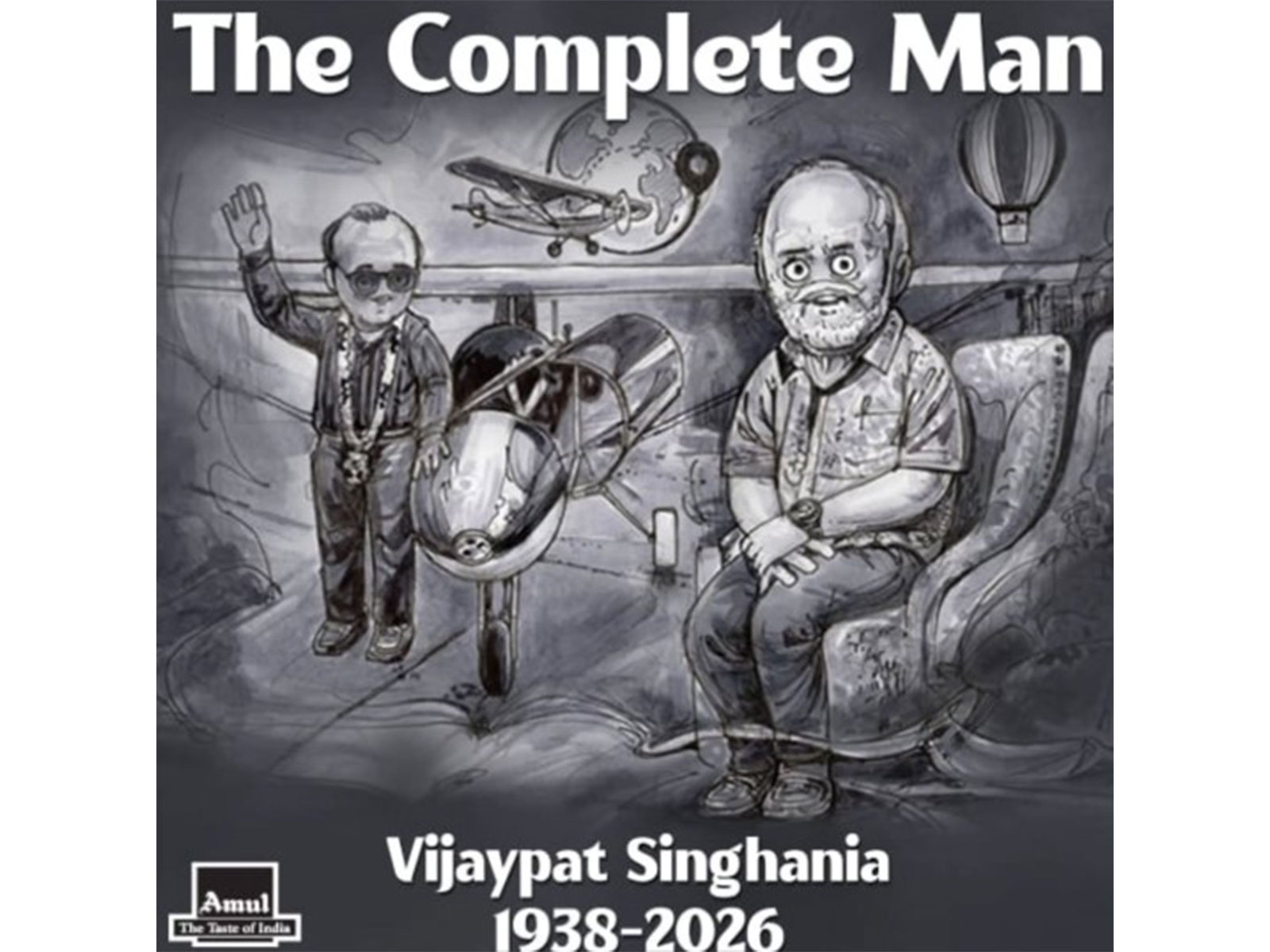 Amul pays tribute to Vijaypat Singhania (Photo/Instagram/@amul_india)