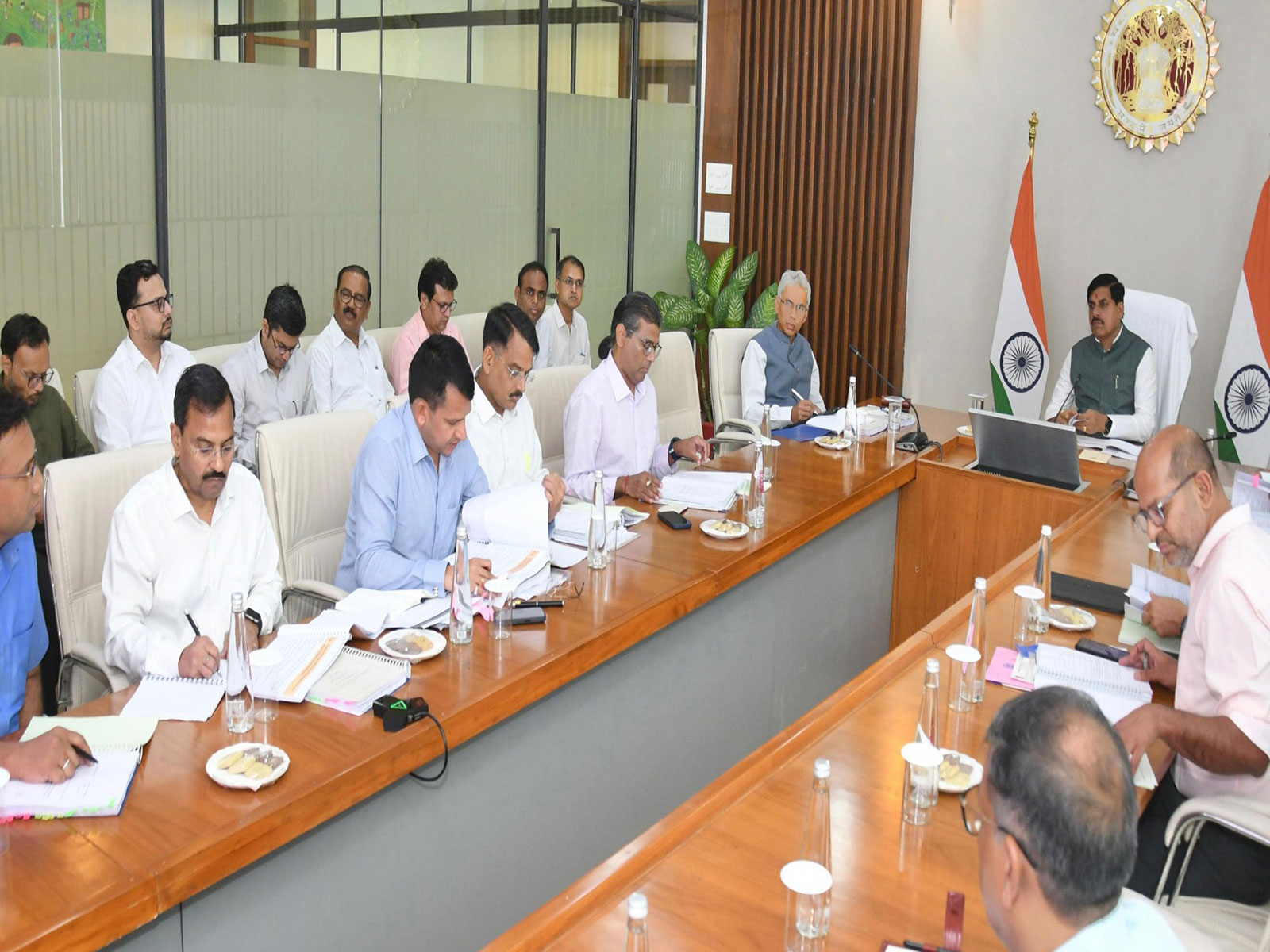 MP CM Mohan Yadav is chairing the meeting (Photo / DPR) MP CM Mohan Yadav is chairing the meeting (Photo / DPR)