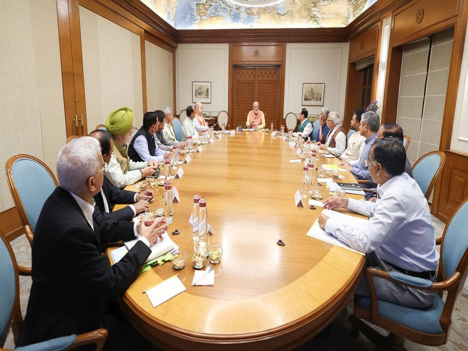 Prime Minister Narendra Modi chaired a meeting of the Cabinet Committee on Security (CCS) in Delhi. (Photo/ANI)
