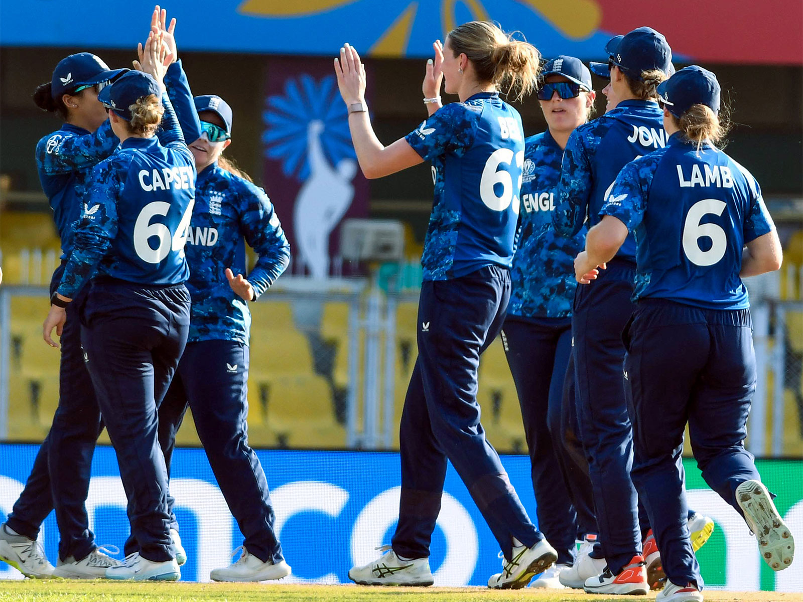 England Women players celebrating (File Photo/ANI)