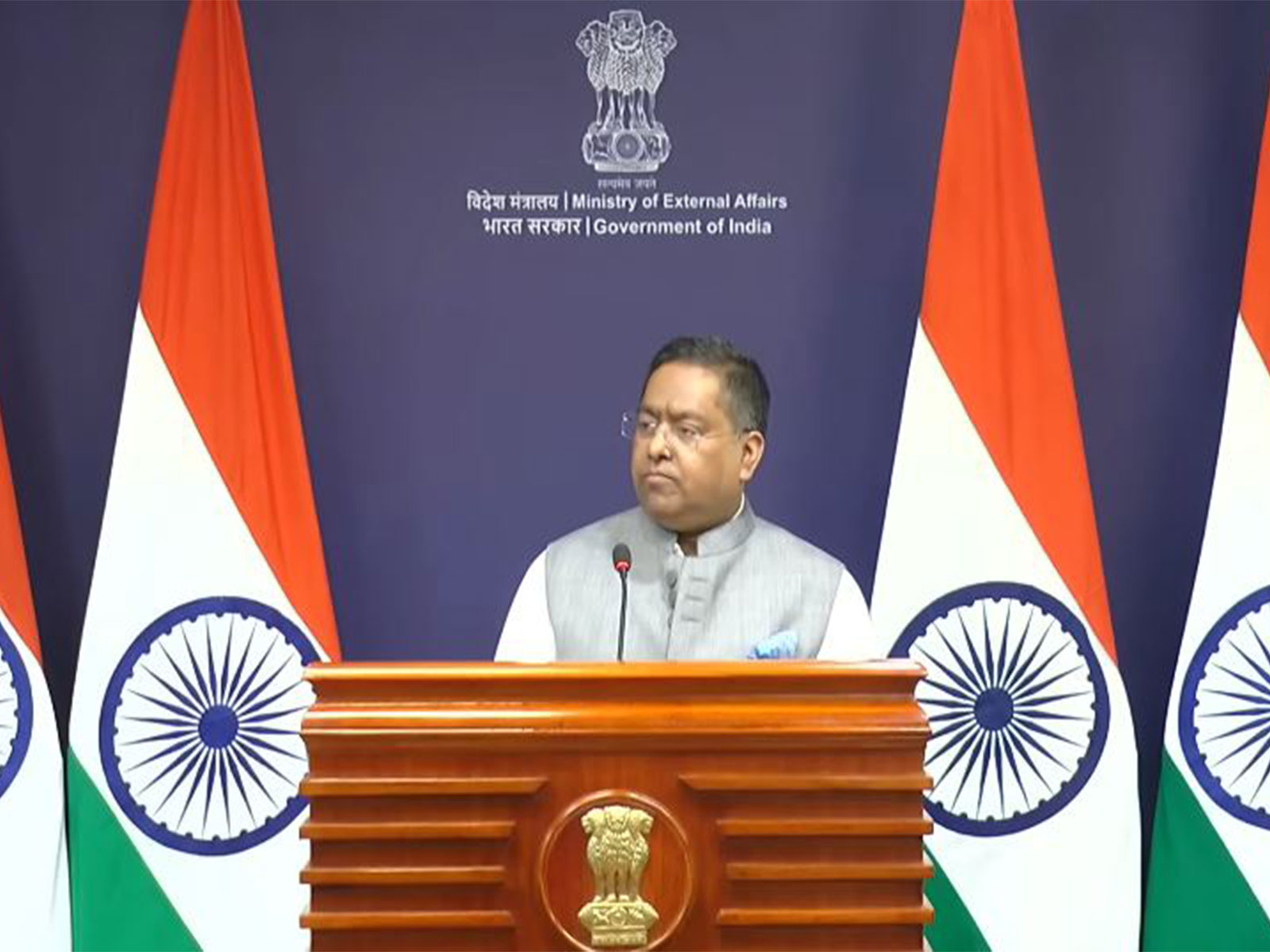 MEA Spokesperson Randhir Jaiswal (Photo/Youtube @MEAIndia)