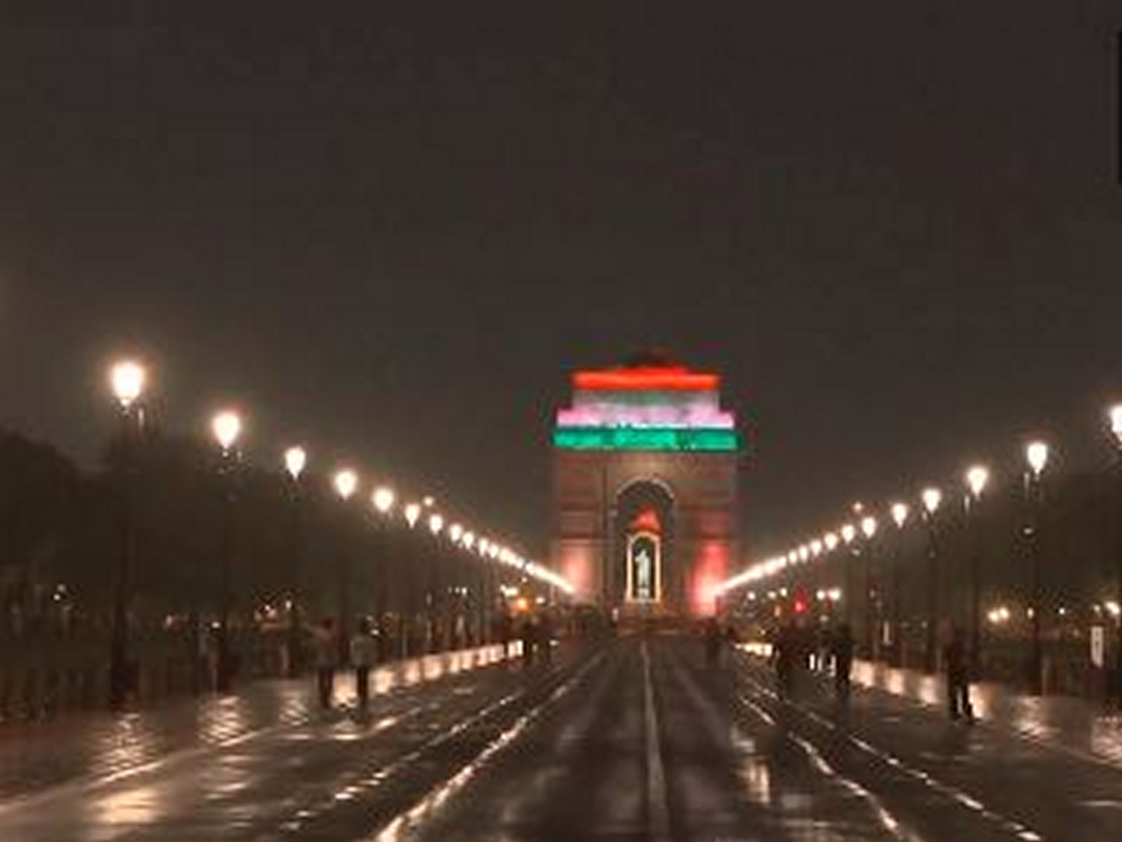 Visuals from India Gate as rain lashes parts of the National Capital (Photo/ANI)