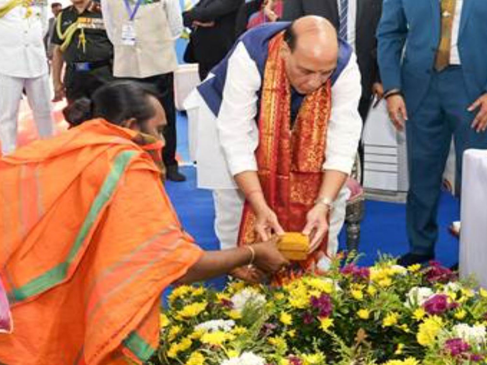 Defence Minister Rajnath Singh at the inaugural event at Visakhapatnam (Photo/ PIB: Ministry of Defence)