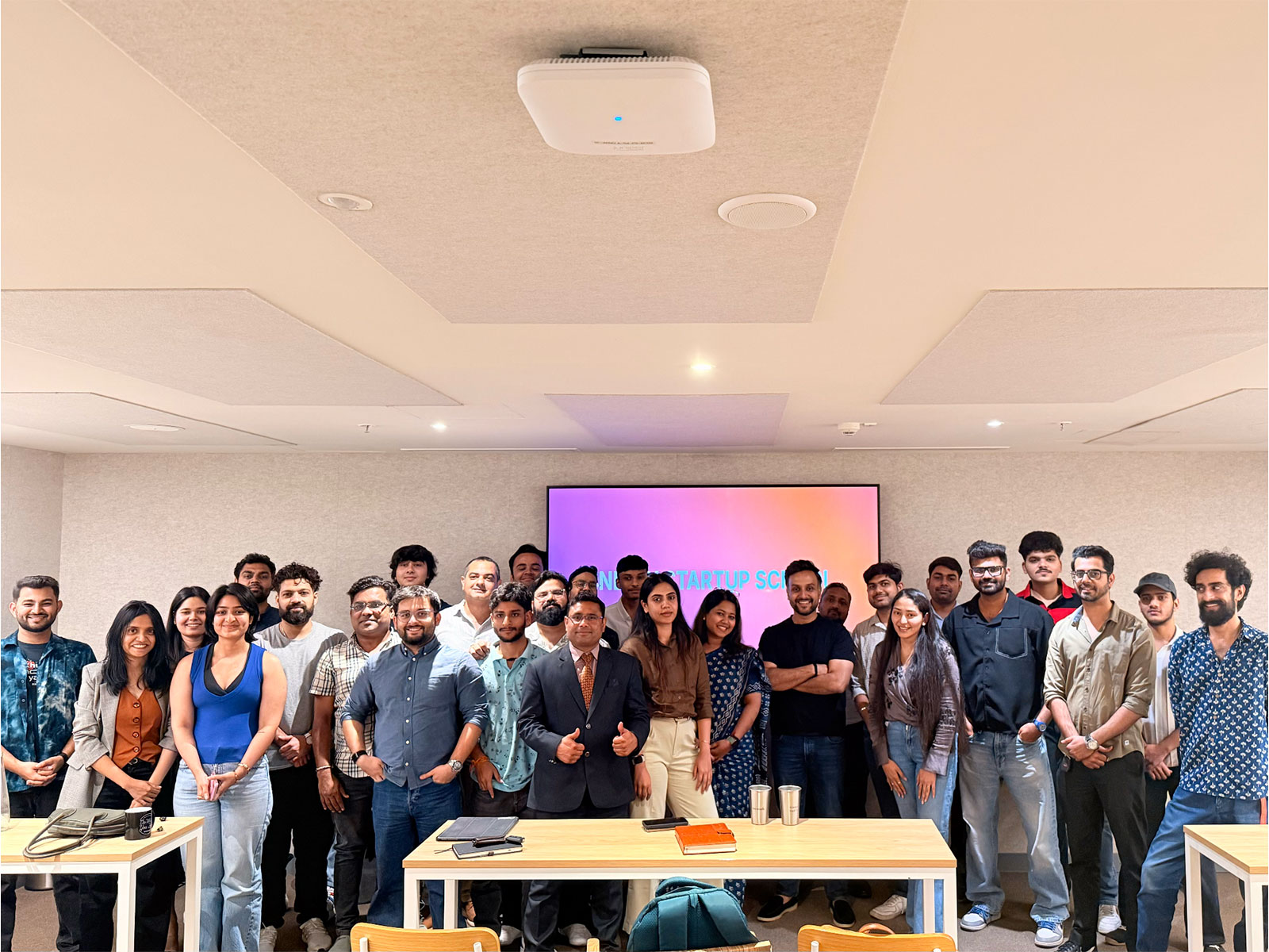 Founders with ISS Mentor Ravi Bhandari, ex Pepsi & Park+