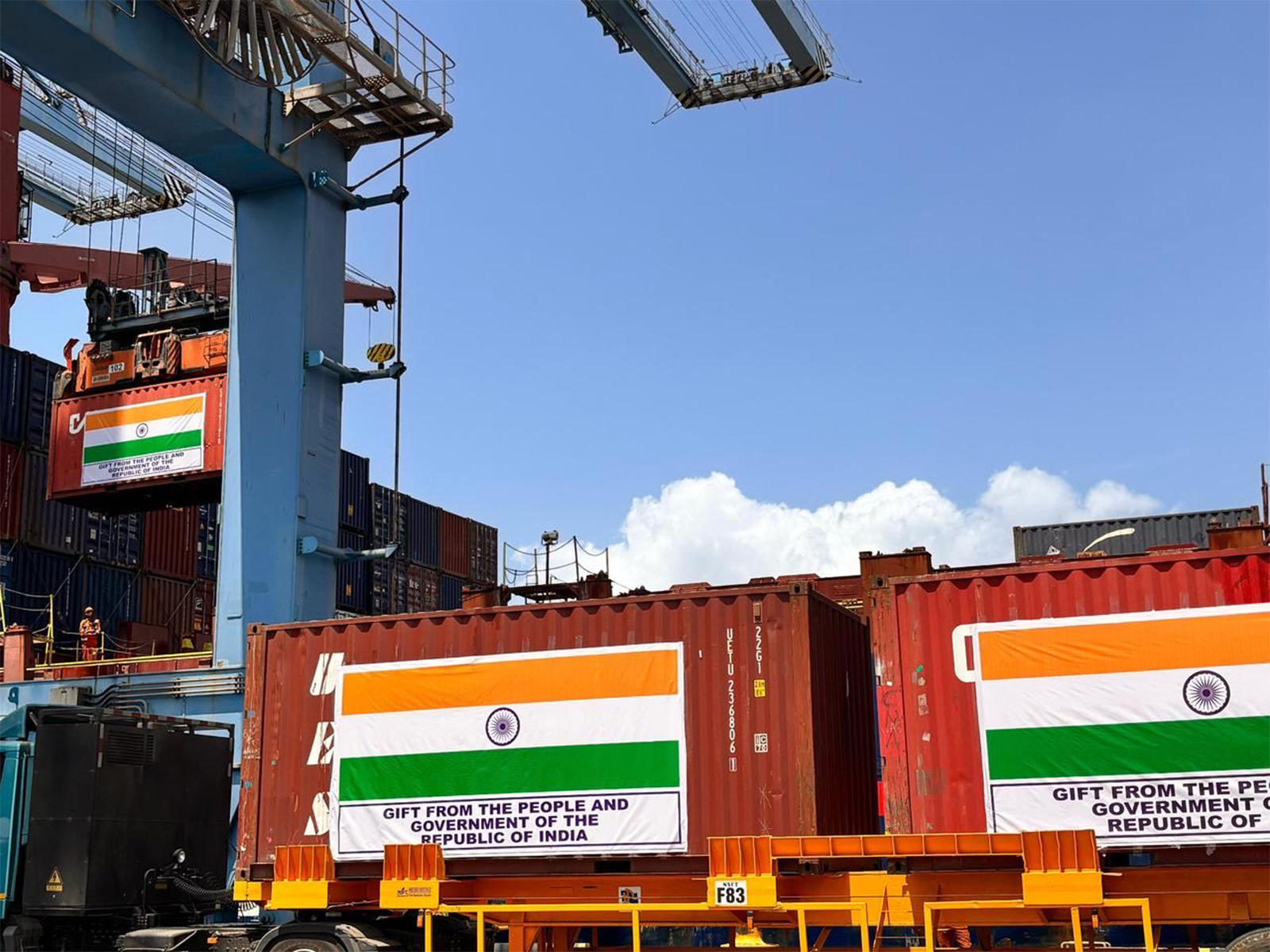 Aid sent by India to Seychelles (Photo: X@MEAIndia)