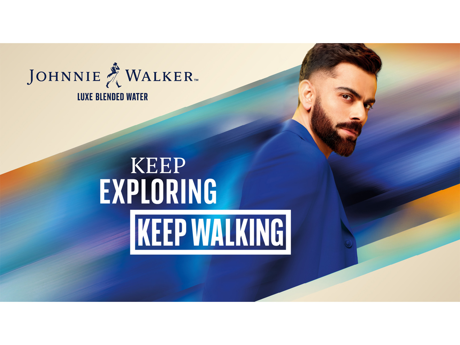 Virat Kohli for Johnnie Walker Luxe Blended Water - championing a mindset that never settles: Keep Exploring, Keep Walking. Virat Kohli for Johnnie Walker Luxe Blended Water - championing a mindset that never settles: Keep Exploring, Keep Walking.