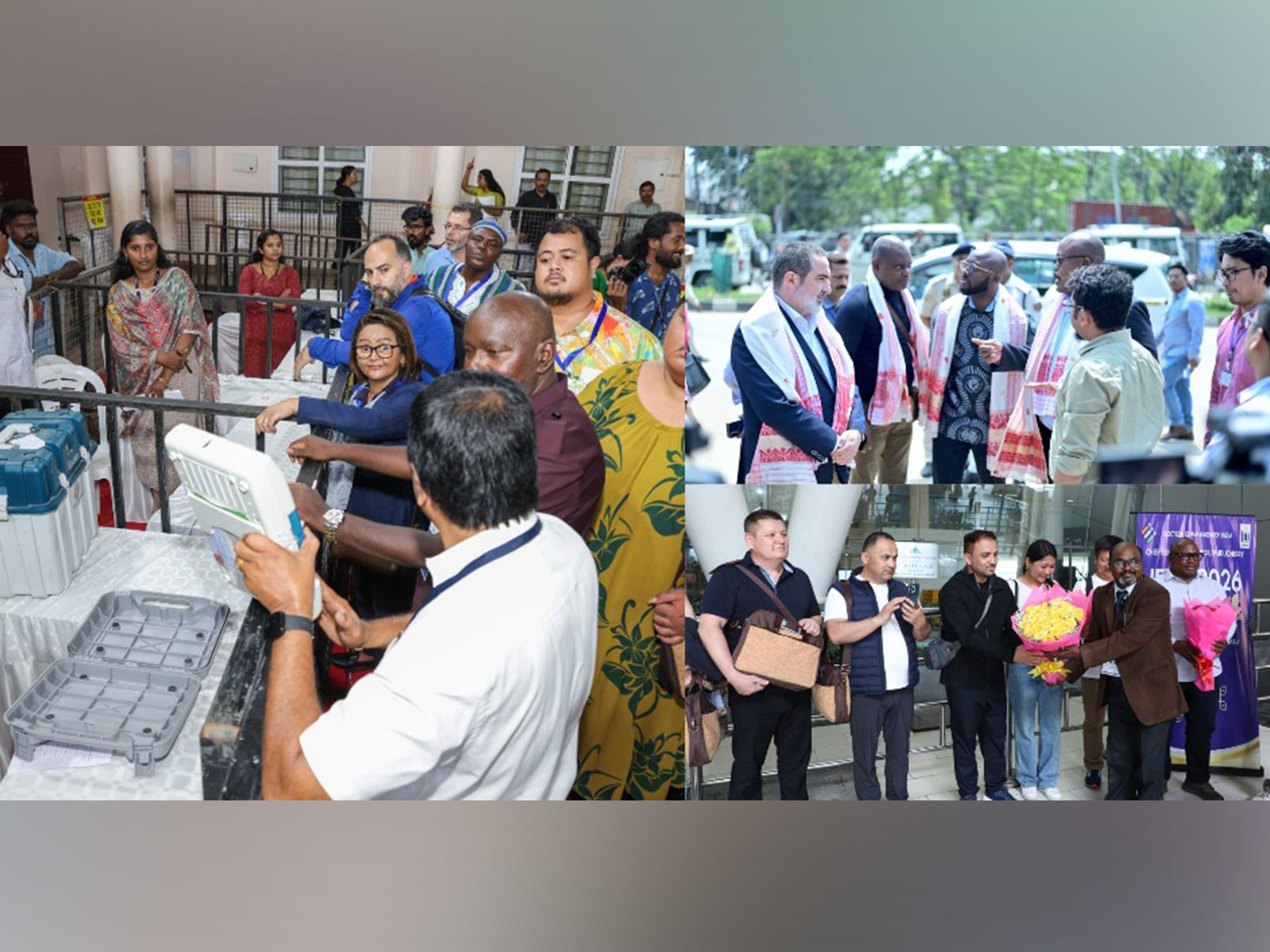 International Delegates witness preparations of Keralam, Puducherry and Assam polls (Photo/X/@ECISVEEP)