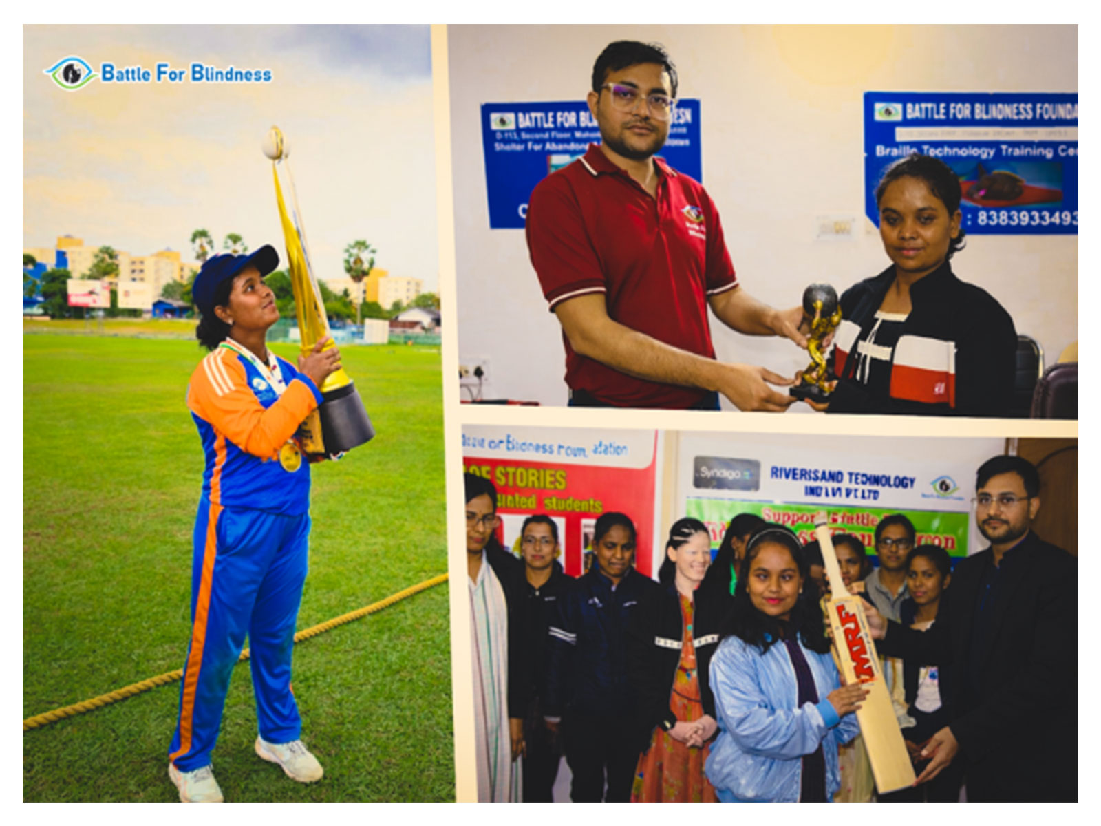 The Battle for Blindness Foundation Celebrates Historic World Cup Triumph of Blind Cricketer Simu Das The Battle for Blindness Foundation Celebrates Historic World Cup Triumph of Blind Cricketer Simu Das
