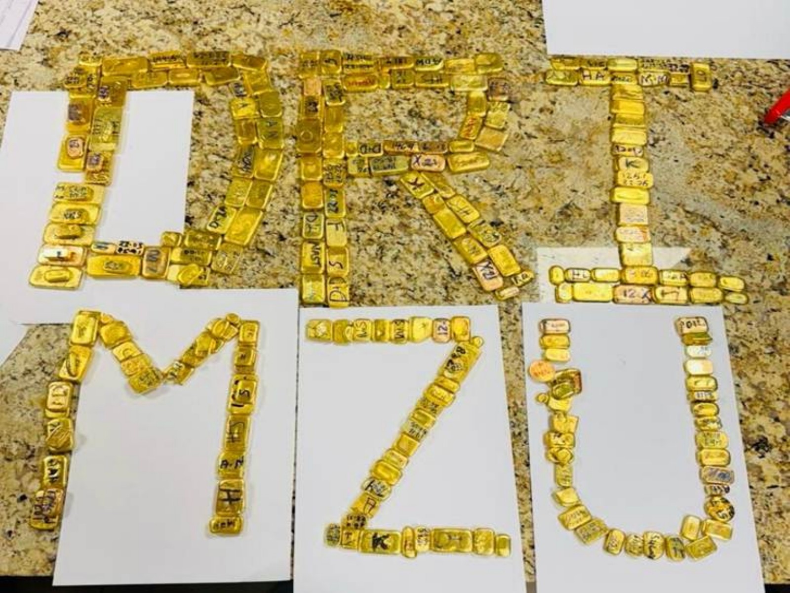 The seized gold (Photo/ Ministry of Finance)