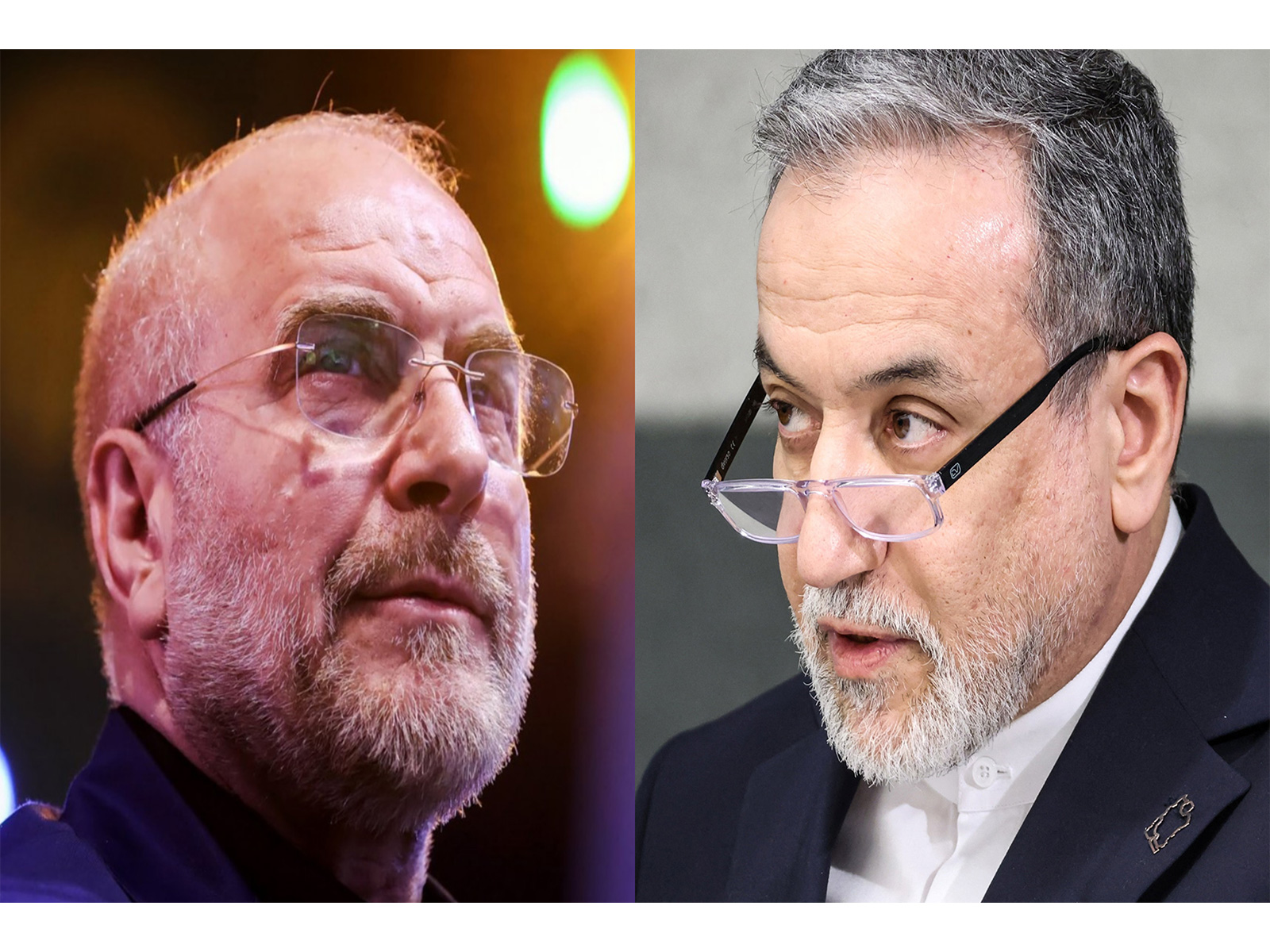 Iran's Parliament Speaker Mohammad Bagher Ghalibaf (Photo/X@mb_ghalibaf) and Iranian Foreign Minister Abbas Araghchi (File Photo/Reuters) Iran's Parliament Speaker Mohammad Bagher Ghalibaf (Photo/X@mb_ghalibaf) and Iranian Foreign Minister Abbas Araghchi (File Photo/Reuters)