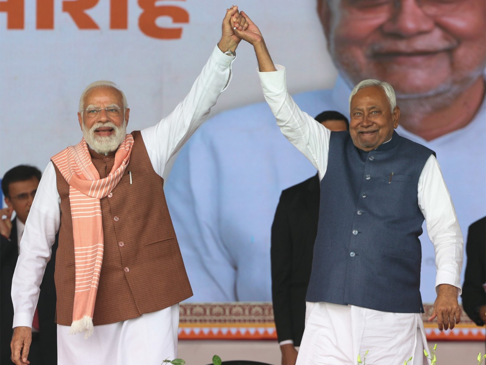 "Made indelible contribution to development of Bihar": PM Modi congratulates Nitish Kumar for taking oath as Rajya Sabha MP