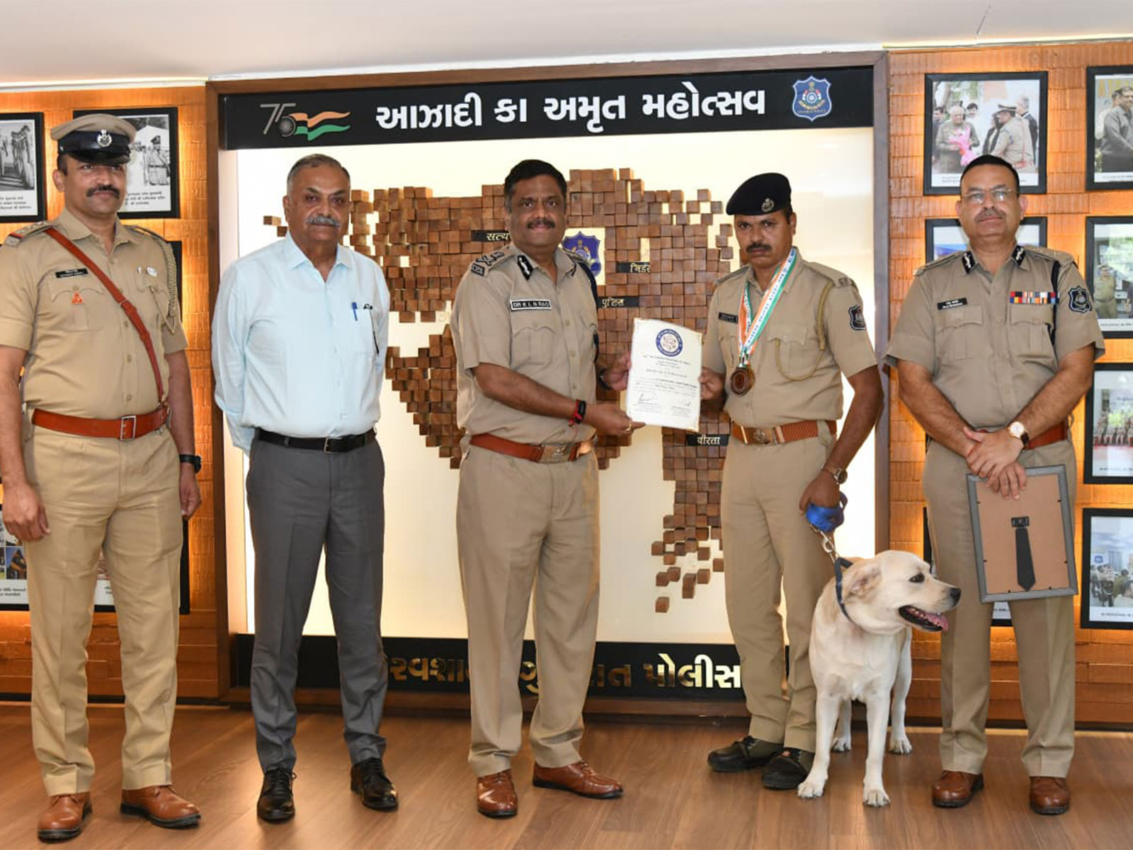 Gujarat police dog wins a gold medal and a bronze medal (Photo/ANI)