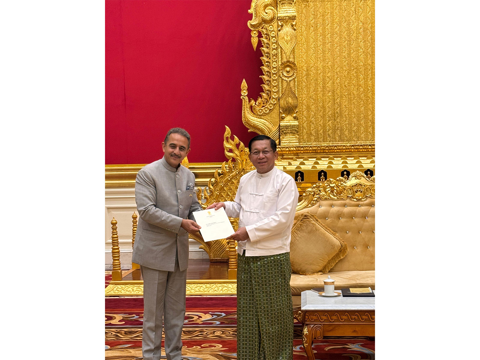 Union Minister of State for External Affairs Kirti Vardhan meets Myanmar's President Min Aung Hlaing (Photo/X/@KVSinghMPGonda) Union Minister of State for External Affairs Kirti Vardhan meets Myanmar's President Min Aung Hlaing (Photo/X/@KVSinghMPGonda)
