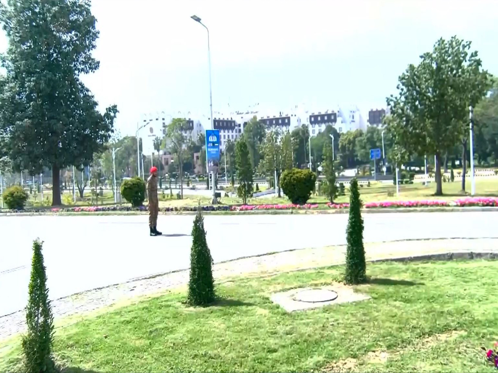 Security tightened outside Serena Hotel in Islamabad as it hosts high-stakes US-Iran peace talks. (Photo/ANI) Security tightened outside Serena Hotel in Islamabad as it hosts high-stakes US-Iran peace talks. (Photo/ANI)