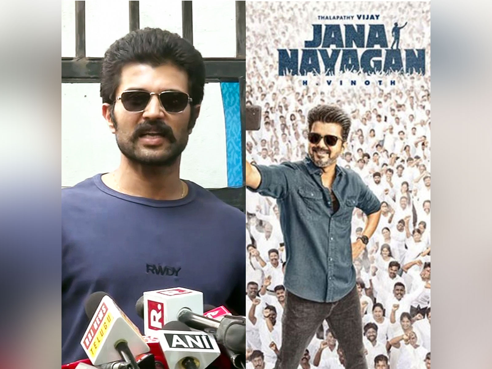 Vijay Deverakonda reacts to 'Jana Nayagan' leak (Photo/ANI/X@KvNProductions)