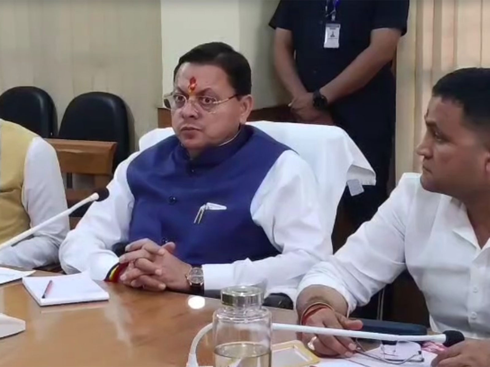 CM Pushkar Singh Dhami chairs meeting on human-wildlife conflict (Photo/ANI)