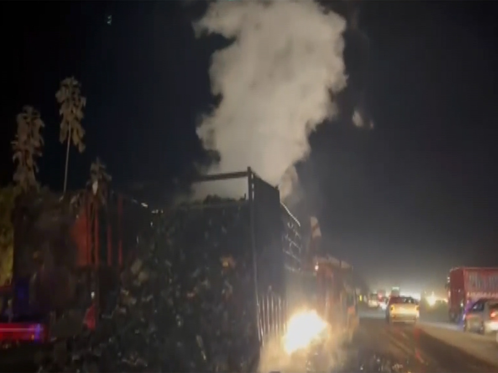 Visuals of damaged truck cargo (Photo/ANI) Visuals of damaged truck cargo (Photo/ANI)