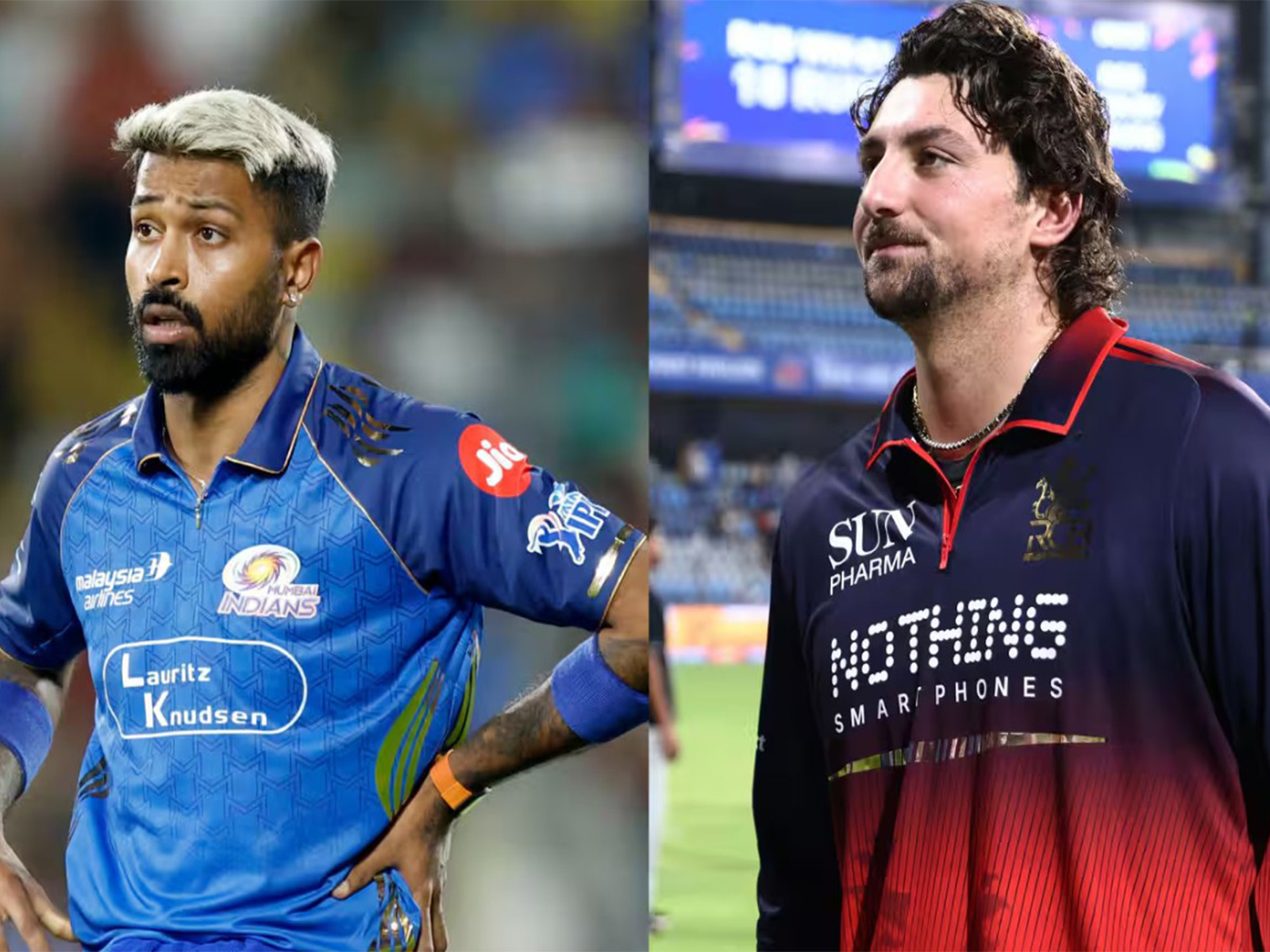 Hardik Pandya (left) and Tim David (right). (Photo: IPL)