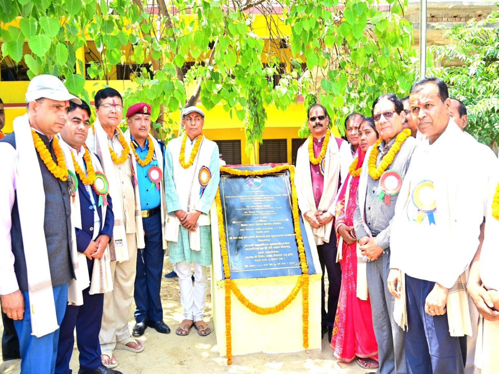 Foundation stone for the construction of Shree Benga Sah Secondary School by Indian assistance in Nepal (Photo/X@in_birgunj) Foundation stone for the construction of Shree Benga Sah Secondary School by Indian assistance in Nepal (Photo/X@in_birgunj)
