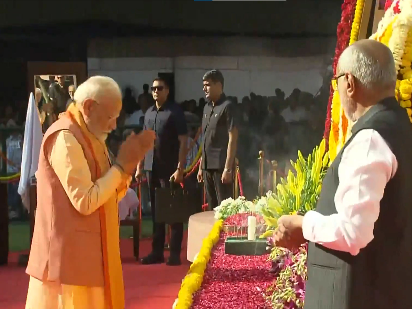 VP CP Radhakrishnan, PM Modi pay tribute to Baba Saheb Ambedkar on his 135th birth anniversary. (Photo/ANI)