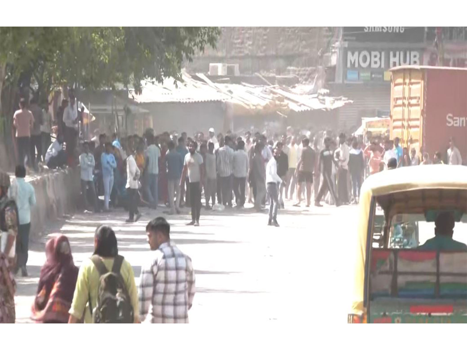 Visual from protests in Noida Phase 2 (Photo/ANI)