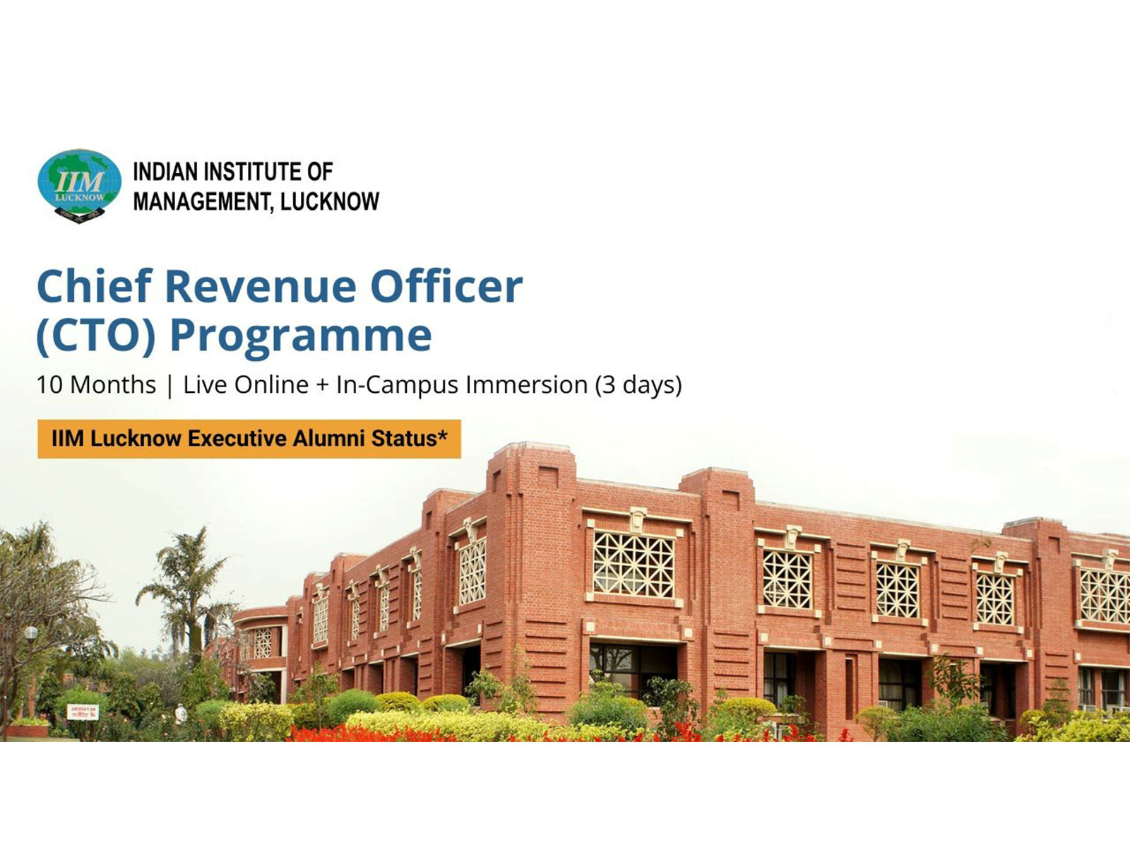 IIM Lucknow Launches Chief Revenue Officer Programme to Build Integrated Growth Leadership for India’s Evolving Economy IIM Lucknow Launches Chief Revenue Officer Programme to Build Integrated Growth Leadership for India’s Evolving Economy