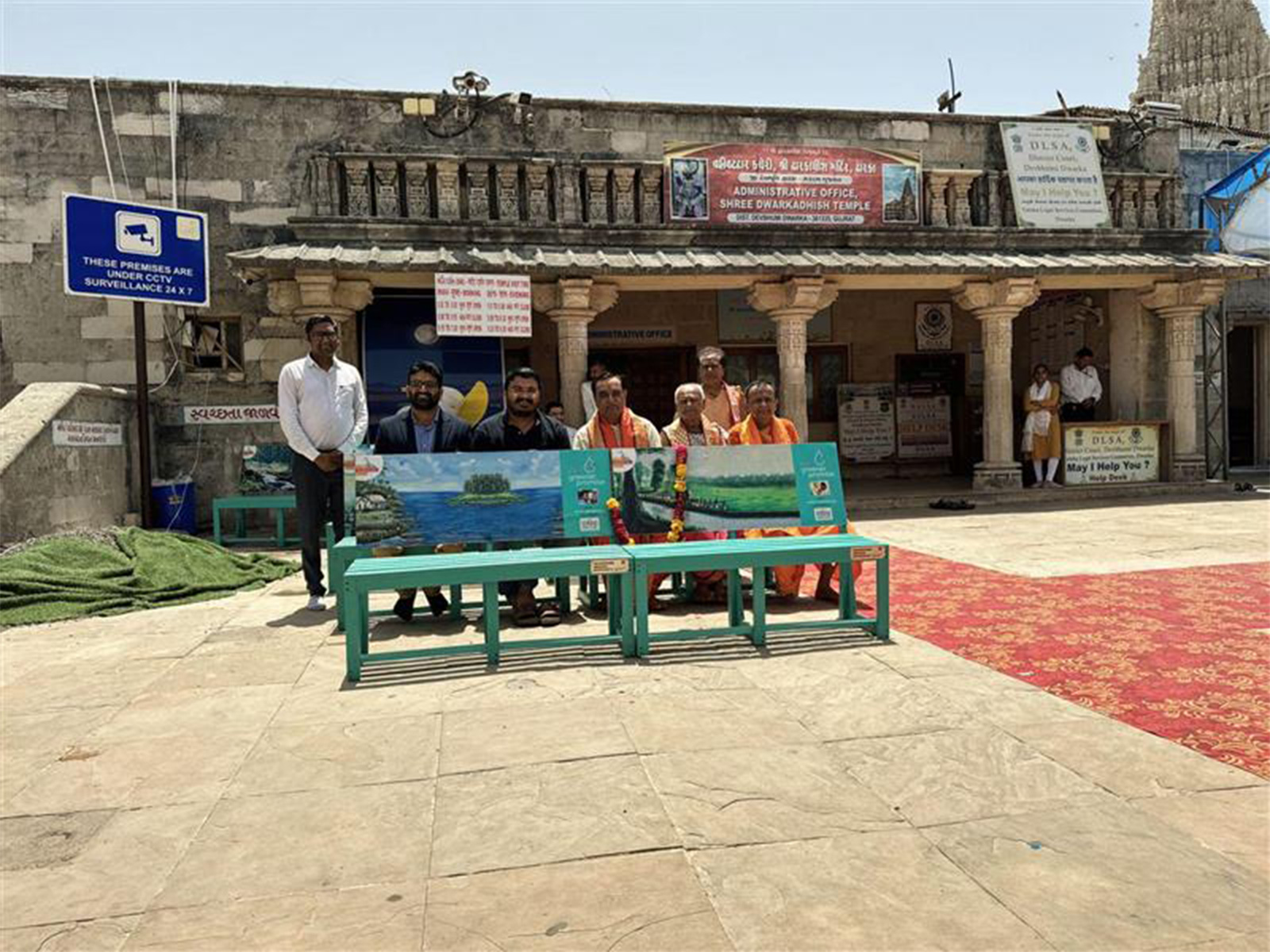 As part of the Greener Promise campaign, Bisleri has installed benches made from recycled plastic at the Dwarkadhish Temple As part of the Greener Promise campaign, Bisleri has installed benches made from recycled plastic at the Dwarkadhish Temple