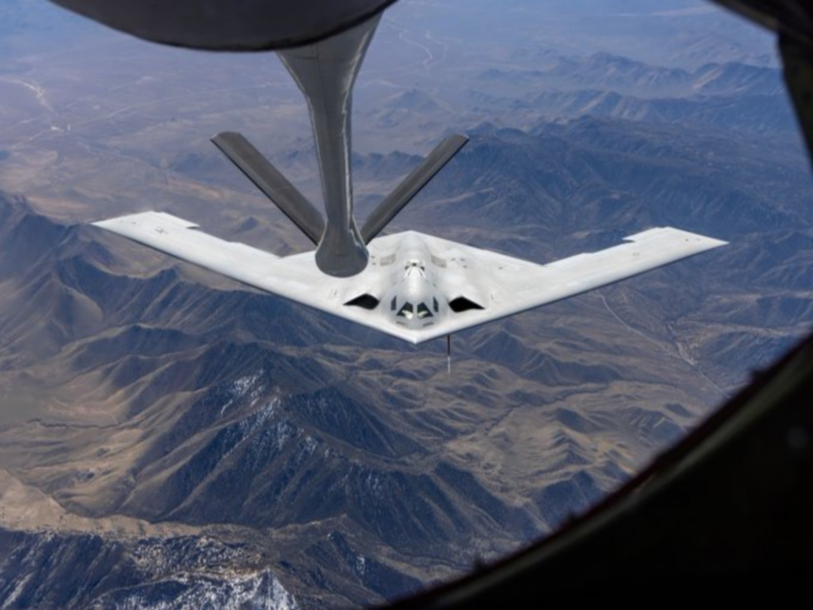 USAF’s newest B-21 Raider during mid-flight refuelling (Photo: US Air Force) USAF’s newest B-21 Raider during mid-flight refuelling (Photo: US Air Force)