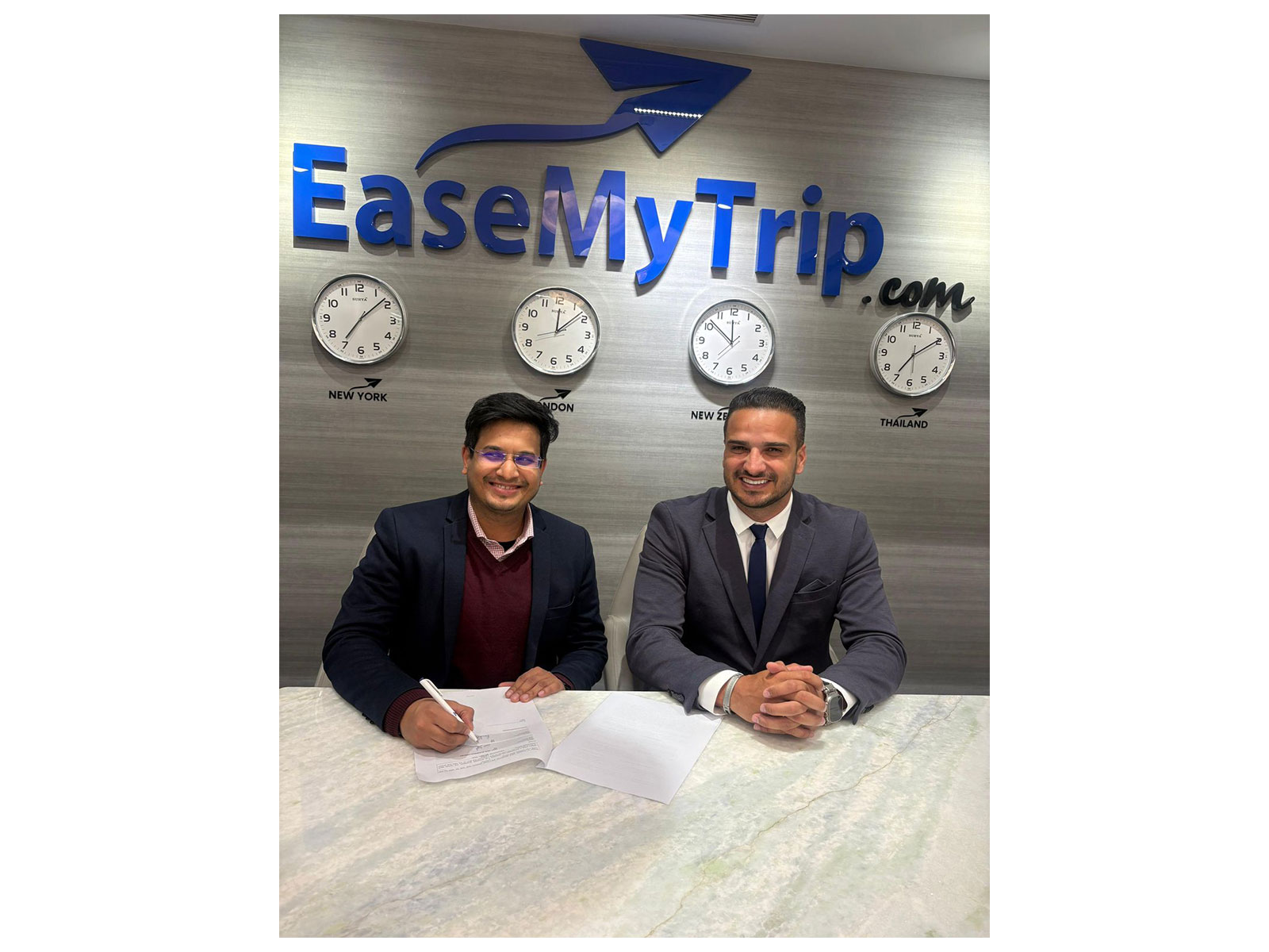 Vikash Goyal CSO EaseMyTrip with a Brazilian corporate partner representative (Photo/EaseMyTrip) Vikash Goyal CSO EaseMyTrip with a Brazilian corporate partner representative (Photo/EaseMyTrip)