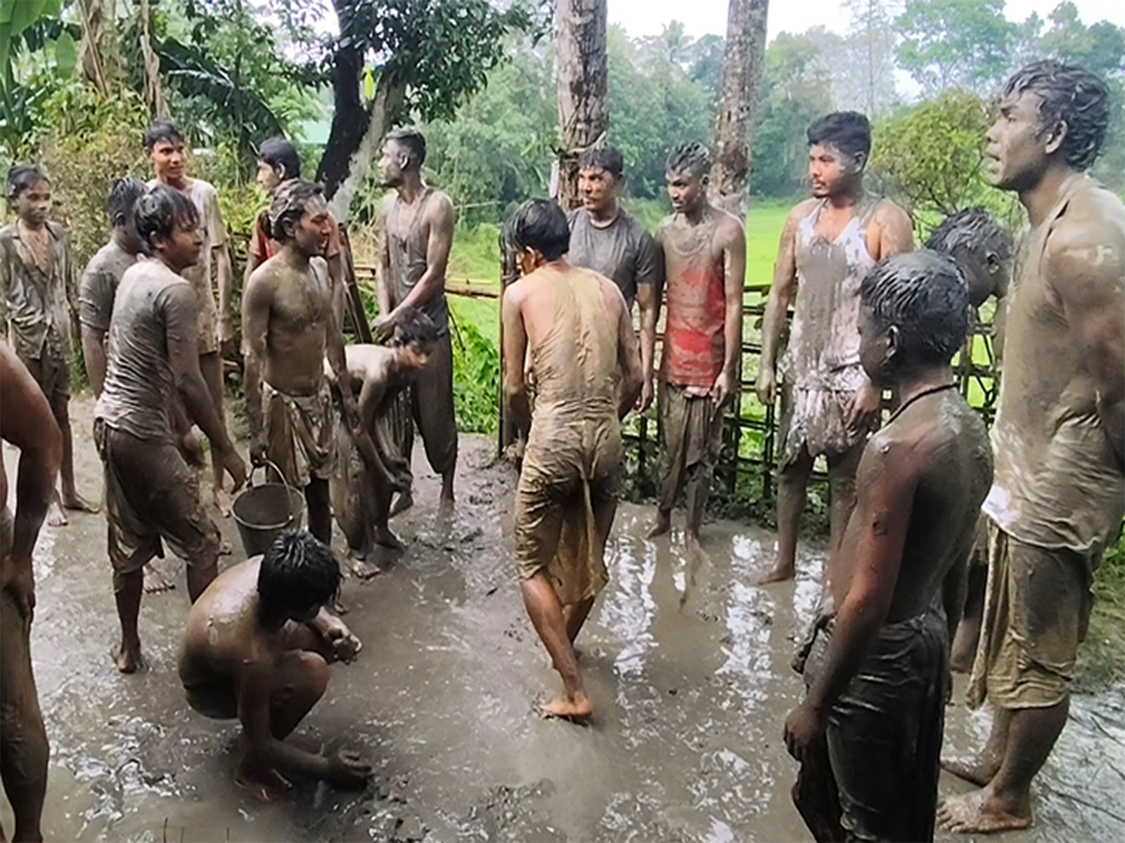 Devotees celebrate Bohag Bihu in Majuli (Photo/ANI) Devotees celebrate Bohag Bihu in Majuli (Photo/ANI)