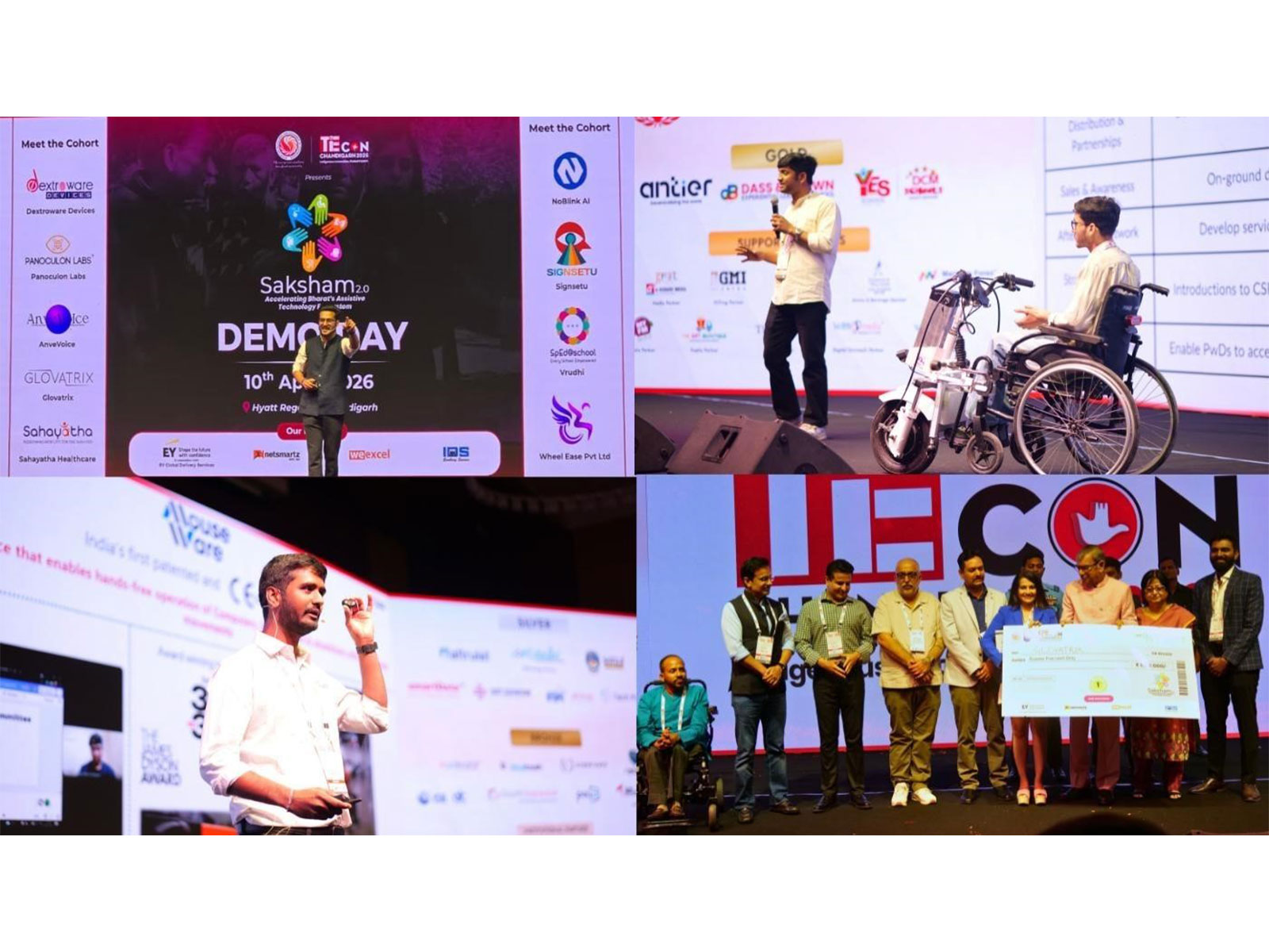 Under SACC’s Saksham Accelerator Demo Day ₹15 Lakh awarded to Assistive Technology Startups 