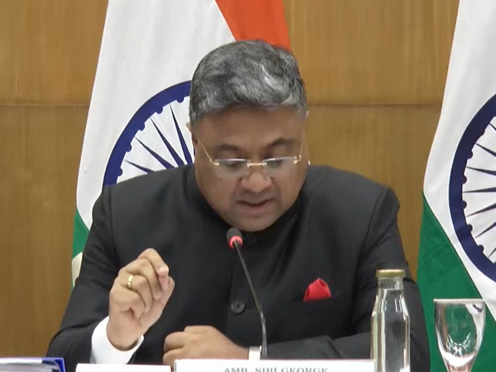 MEA Secretary (West) Sibi George (Photo/Youtube/@MEA) MEA Secretary (West) Sibi George (Photo/Youtube/@MEA)