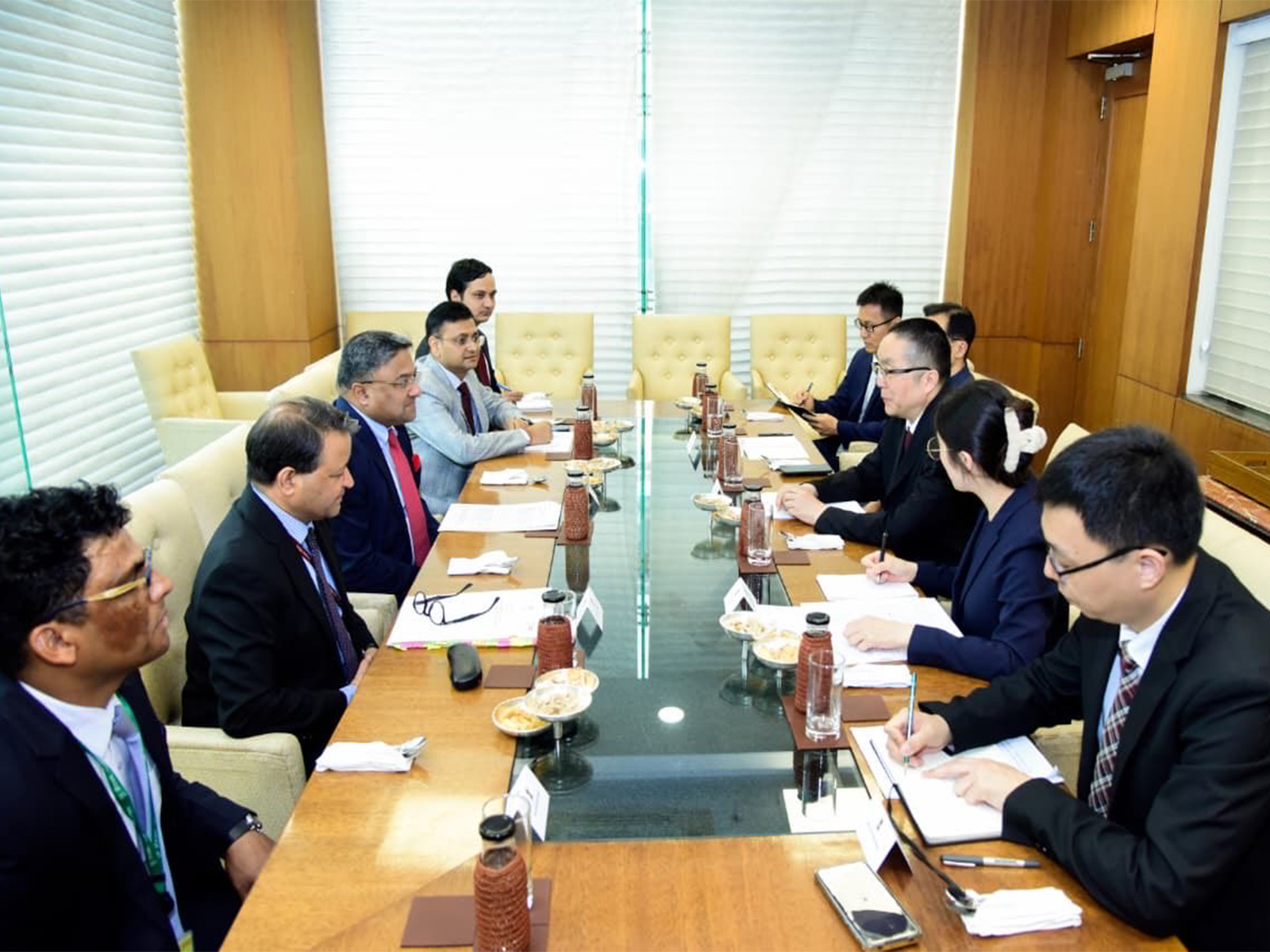 China’s SCO National Coordinator Yan Wenbin meets MEA Secretary (West) Sibi George during India visit (Photo/X@MEAIndia) China’s SCO National Coordinator Yan Wenbin meets MEA Secretary (West) Sibi George during India visit (Photo/X@MEAIndia)
