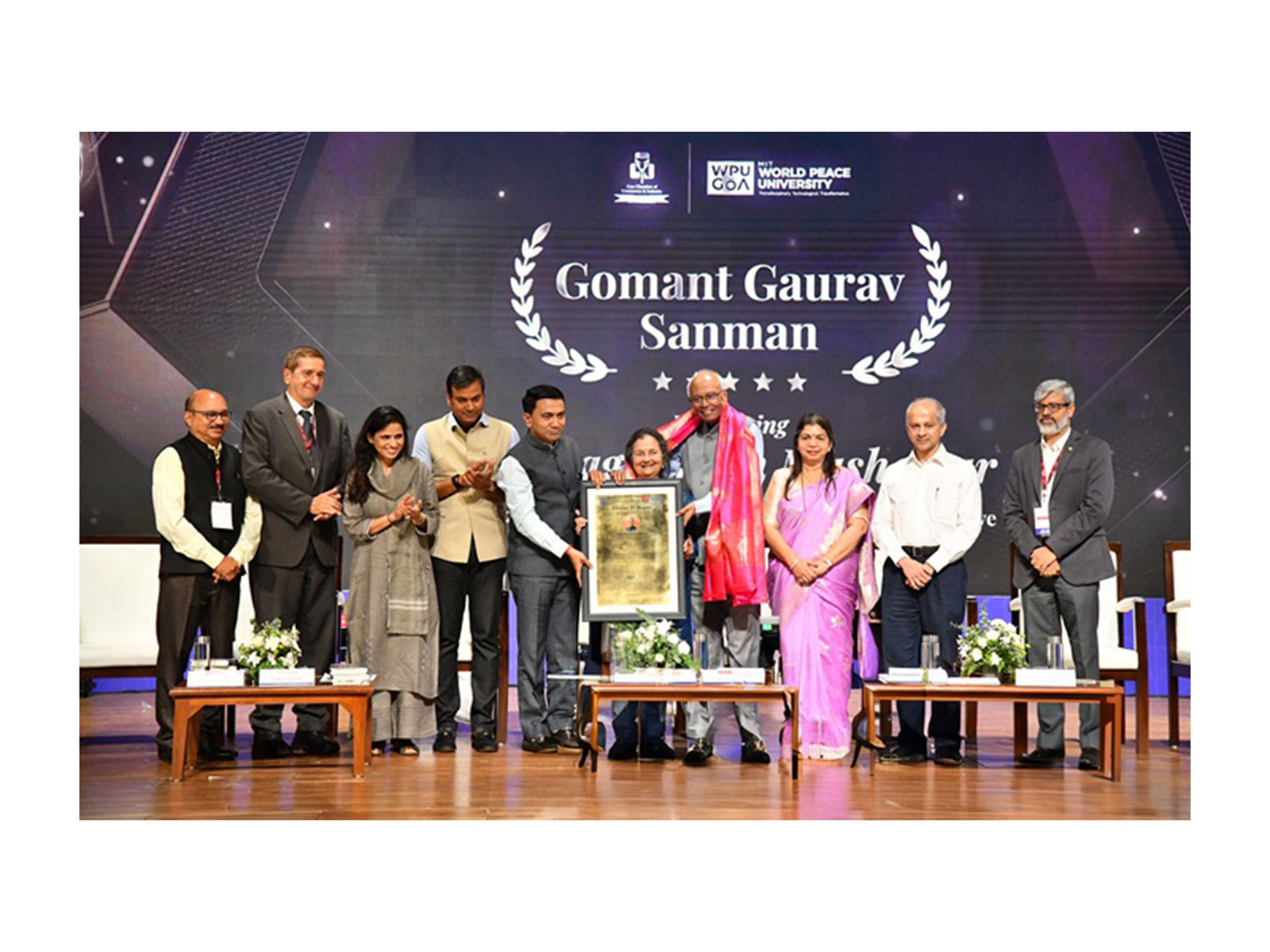 A moment of honour: GCCI and MIT-WPU Goa felicitate Dr. R.A. Mashelkar A moment of honour: GCCI and MIT-WPU Goa felicitate Dr. R.A. Mashelkar