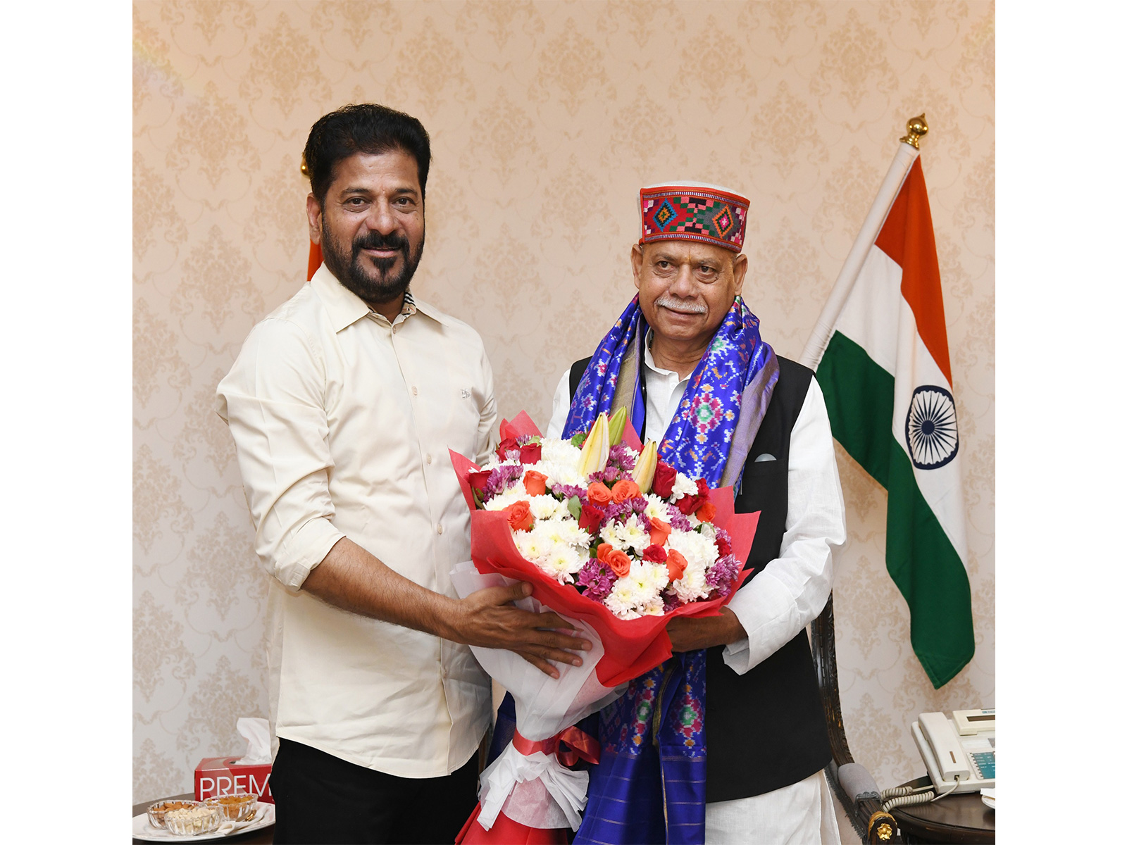 CM Revanth Reddy holds courtesy meeting with Shiv Pratap Shukla  (Photo/TelanganaCMO)