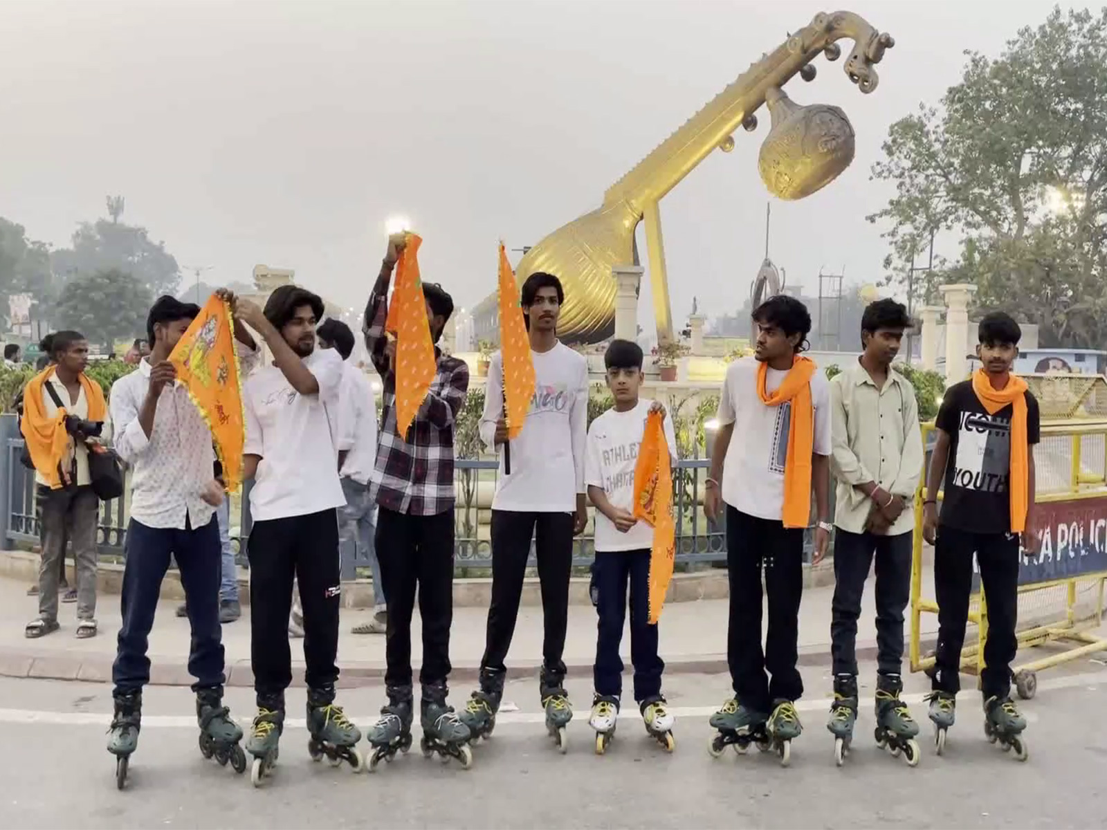 Young skaters of Ayodhya. (Photo/ANI) Young skaters of Ayodhya. (Photo/ANI)