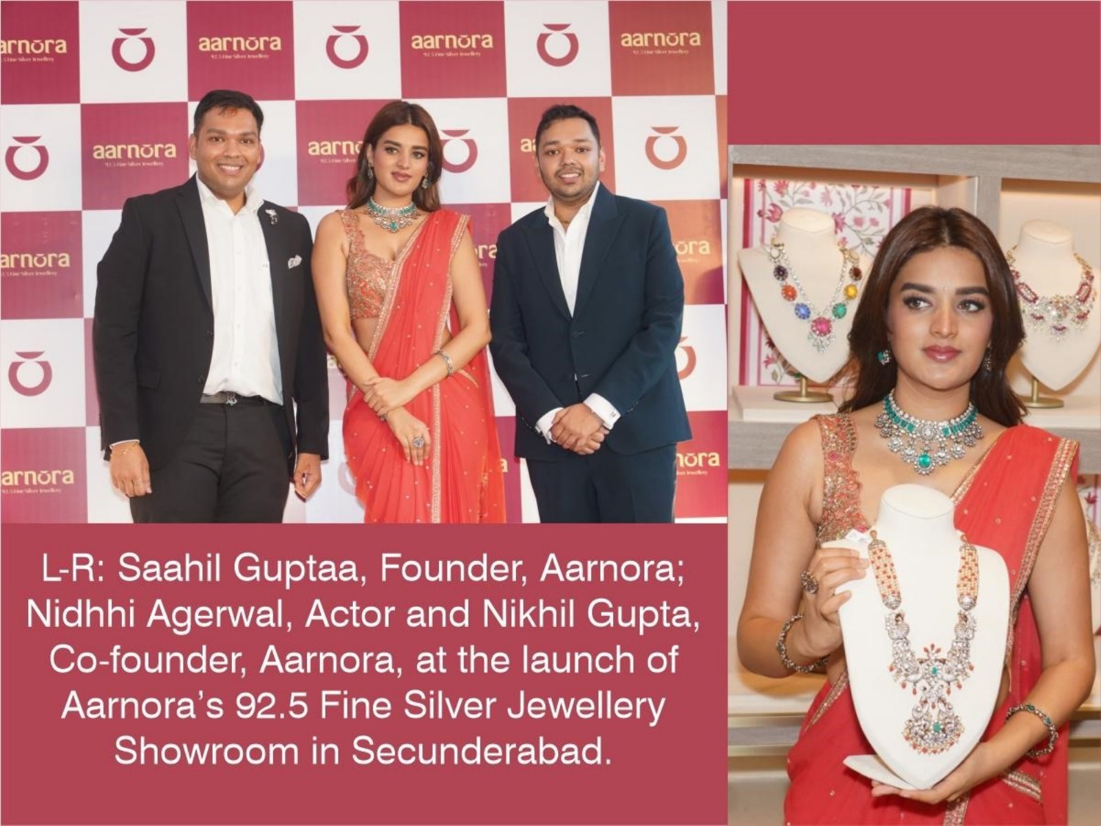 Aarnora Launches 92.5 Fine Silver Jewellery Showroom with Industry-Leading 77% Aarnora Assured Exchange Policy in Secunderabad; Inaugurated by Nidhhi Agerwal Aarnora Launches 92.5 Fine Silver Jewellery Showroom with Industry-Leading 77% Aarnora Assured Exchange Policy in Secunderabad; Inaugurated by Nidhhi Agerwal