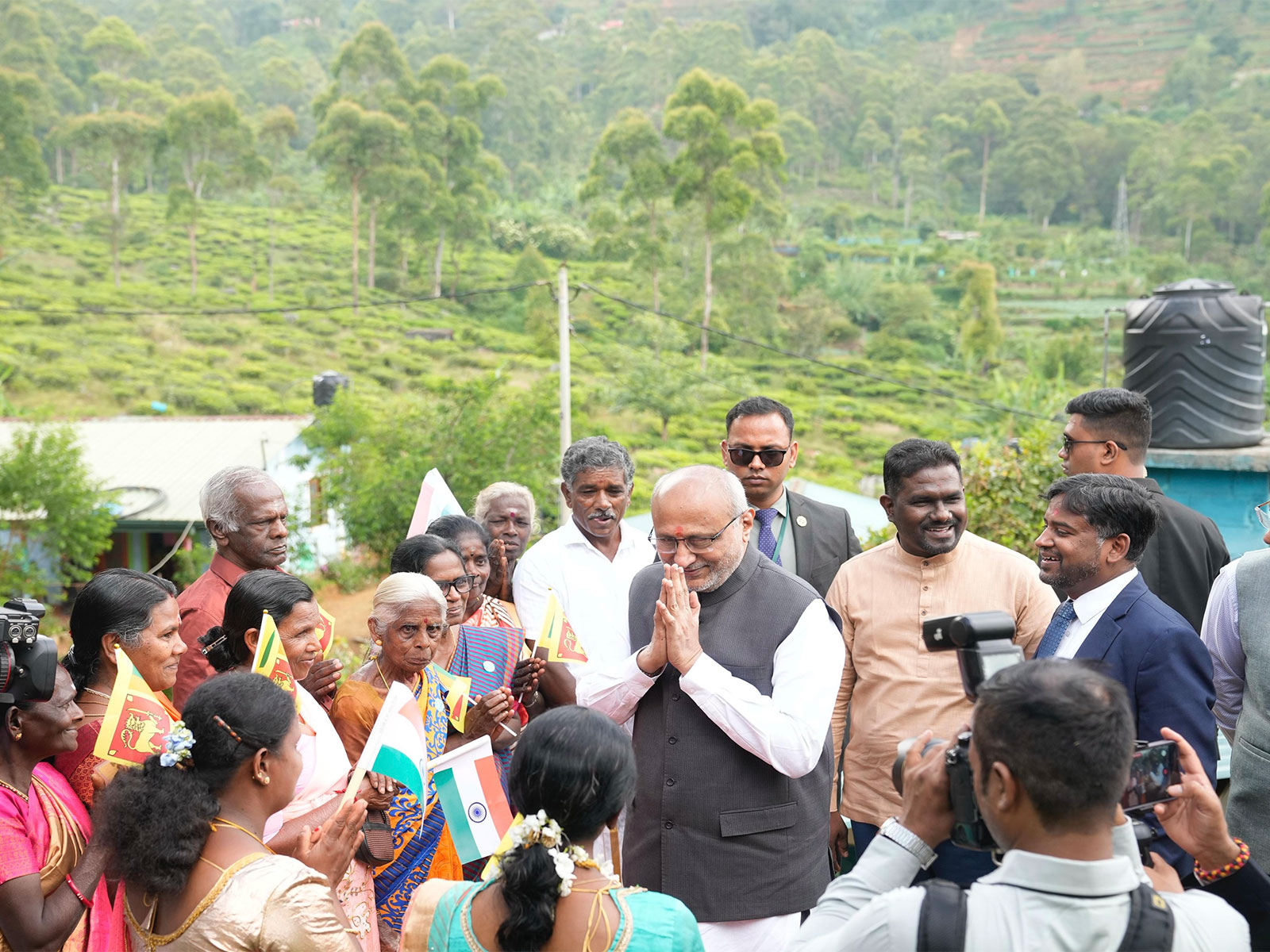 Vice President CP Radhakrishnan visits Nuwara Eliya to meet beneficiaries of Indian Housing Project (Photo/X/@VPIndia) Vice President CP Radhakrishnan visits Nuwara Eliya to meet beneficiaries of Indian Housing Project (Photo/X/@VPIndia)