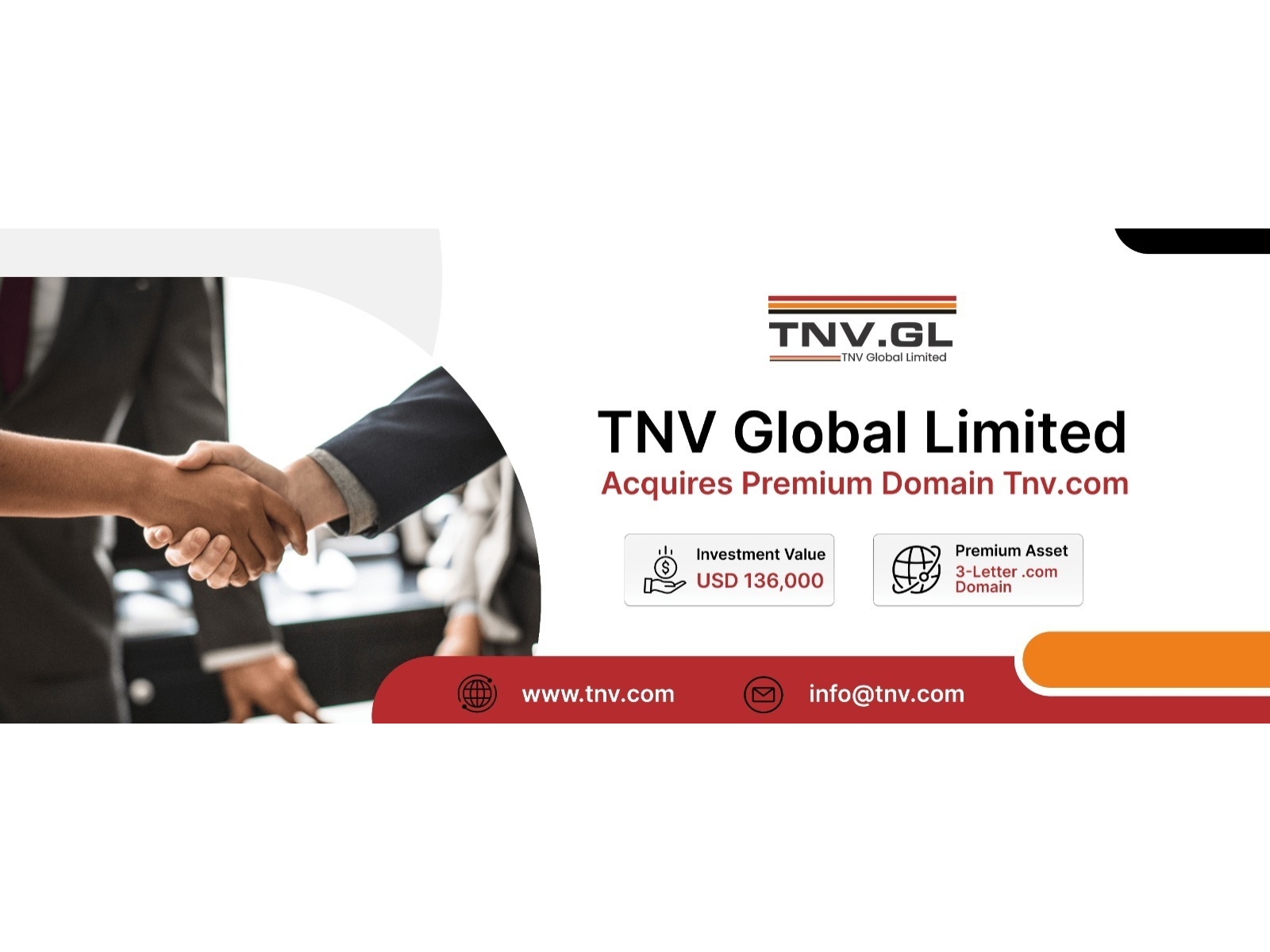 TNV Global Limited Acquires Premium Domain TNV.com to Strengthen Global Brand Identity TNV Global Limited Acquires Premium Domain TNV.com to Strengthen Global Brand Identity