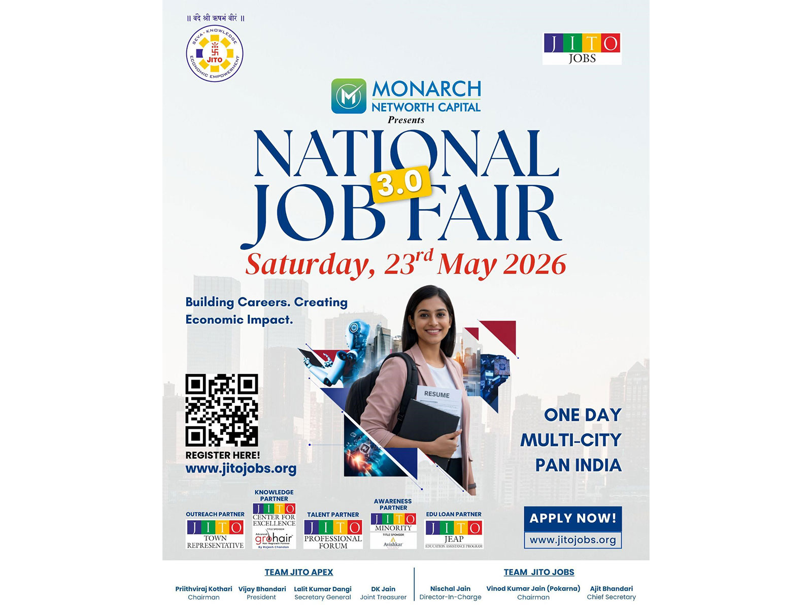 JITO JOBS Launches One of India’s Largest Hiring Drives with 50,000+ Candidates Across 108 Cities JITO JOBS Launches One of India’s Largest Hiring Drives with 50,000+ Candidates Across 108 Cities