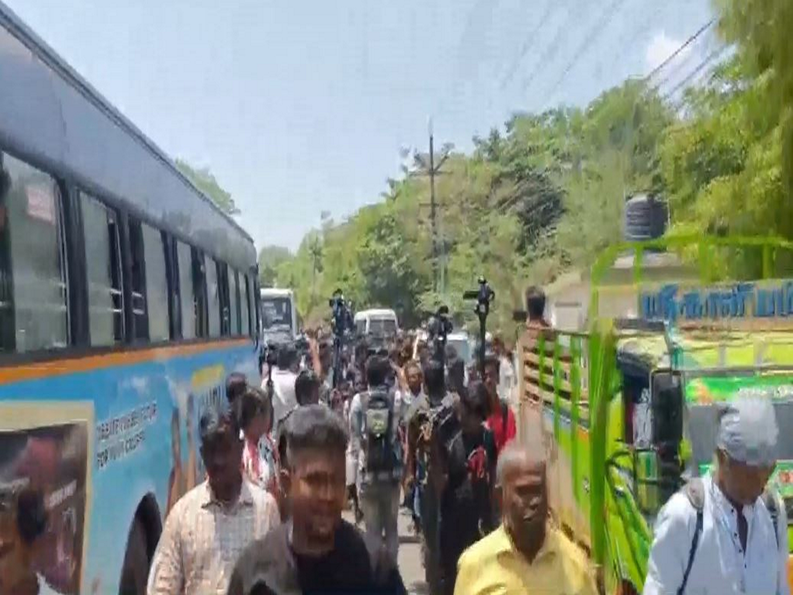 Visual of protest held by relatives of deceased (Photo/ANI)