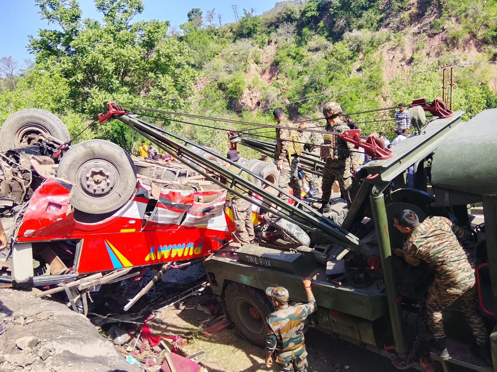 Army leads swift rescue after bus tragedy in Ramnagar (Photo/ANI) Army leads swift rescue after bus tragedy in Ramnagar (Photo/ANI)