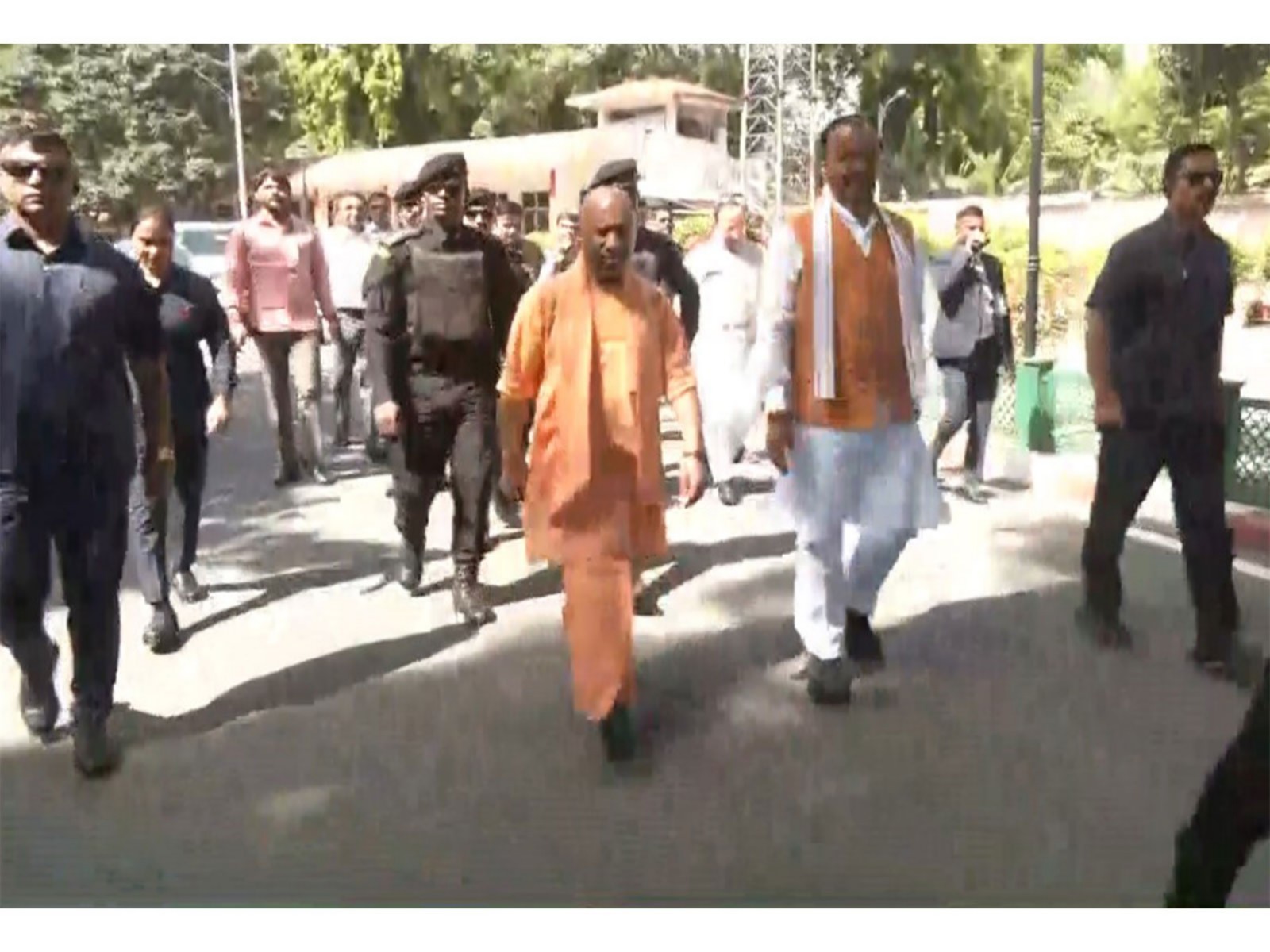 UP CM Yogi holds 'Jan Aakrosh Mahila Padyatra' (Photo/ANI)