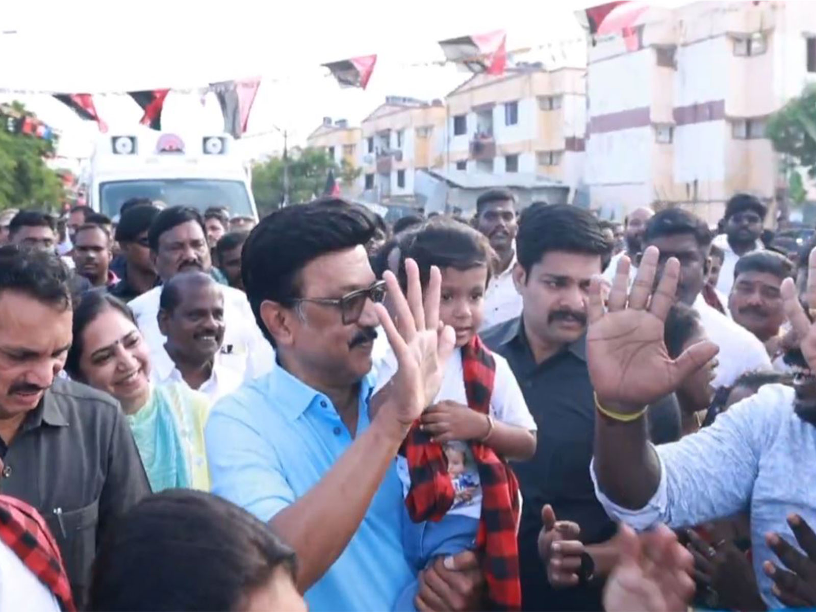 Tamil Nadu CM MK Stalin campaigns (Photo/ANI) Tamil Nadu CM MK Stalin campaigns (Photo/ANI)